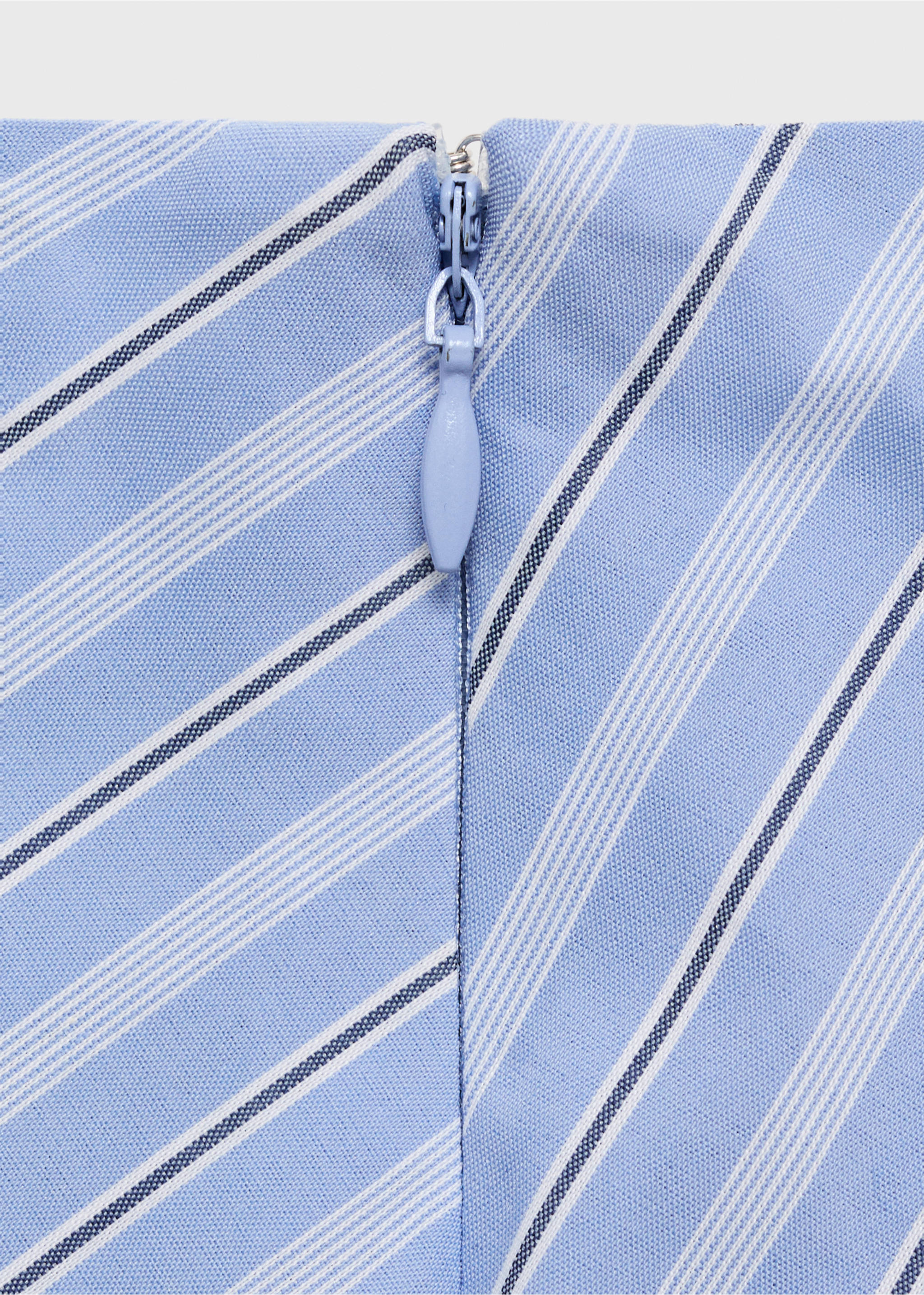 Gestreepte midirok - Detail van het artikel 0, Blauw. Ref: 87060594-00.