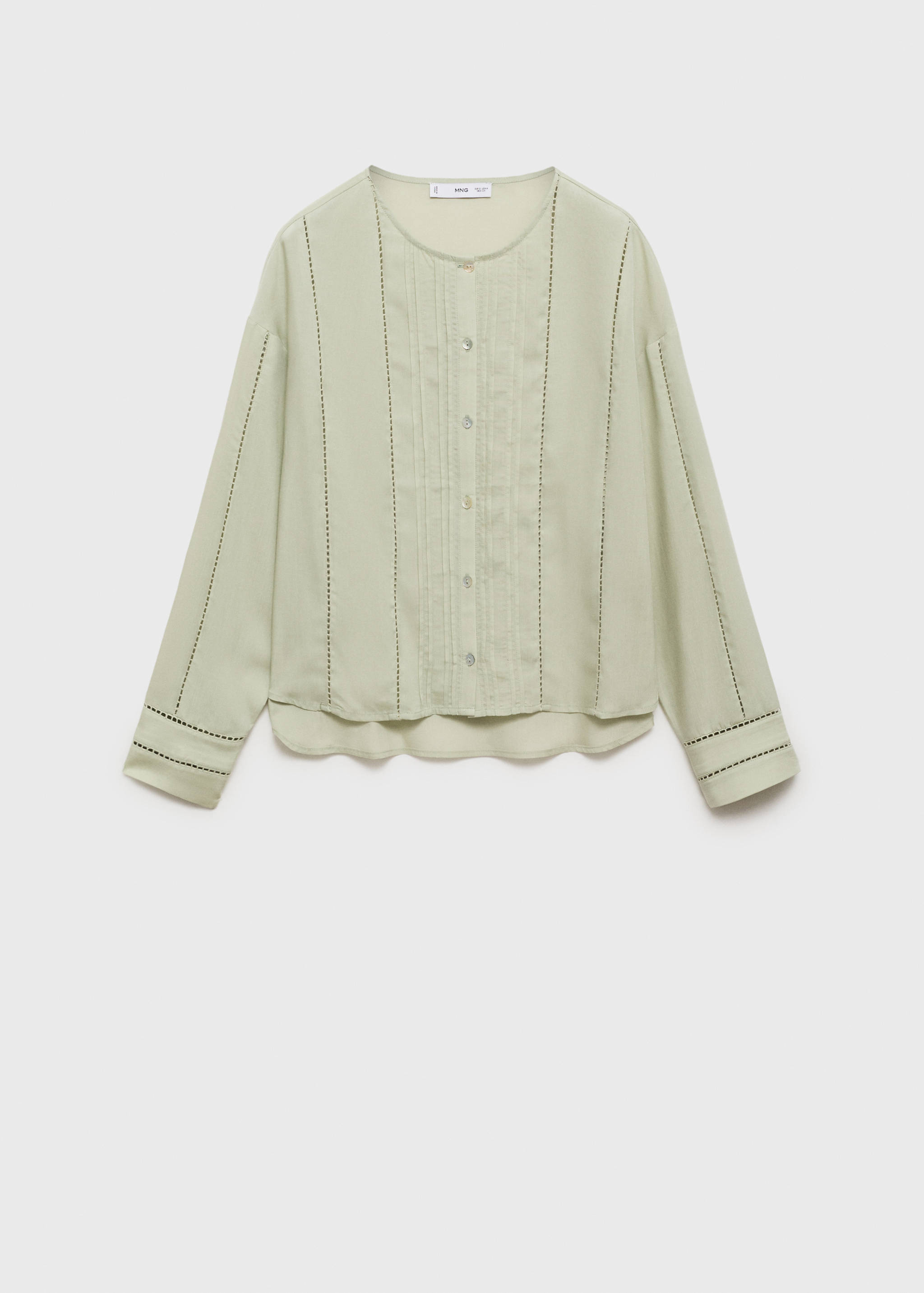 Lyocell blouse with openwork details - Article without model