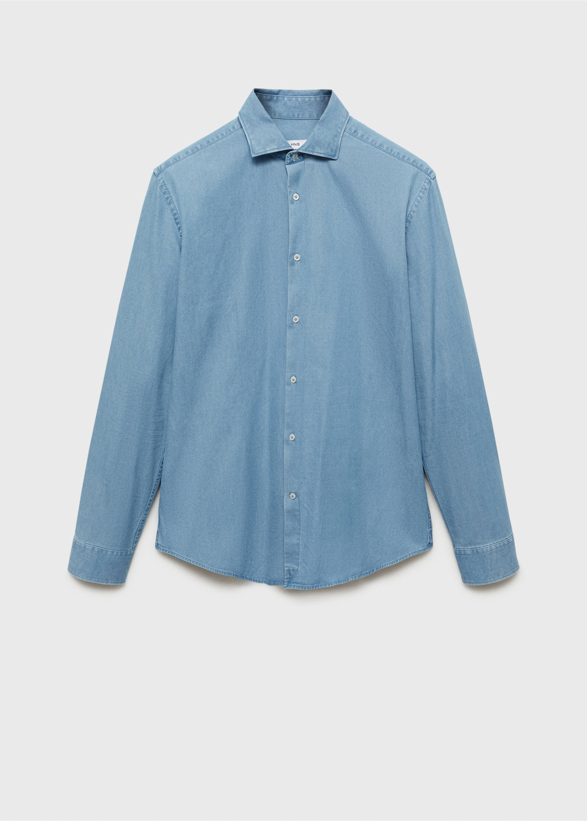Camisa chambray 100% algodón - Artículo sin modelo, Azul claro. Ref: 87060597-00.