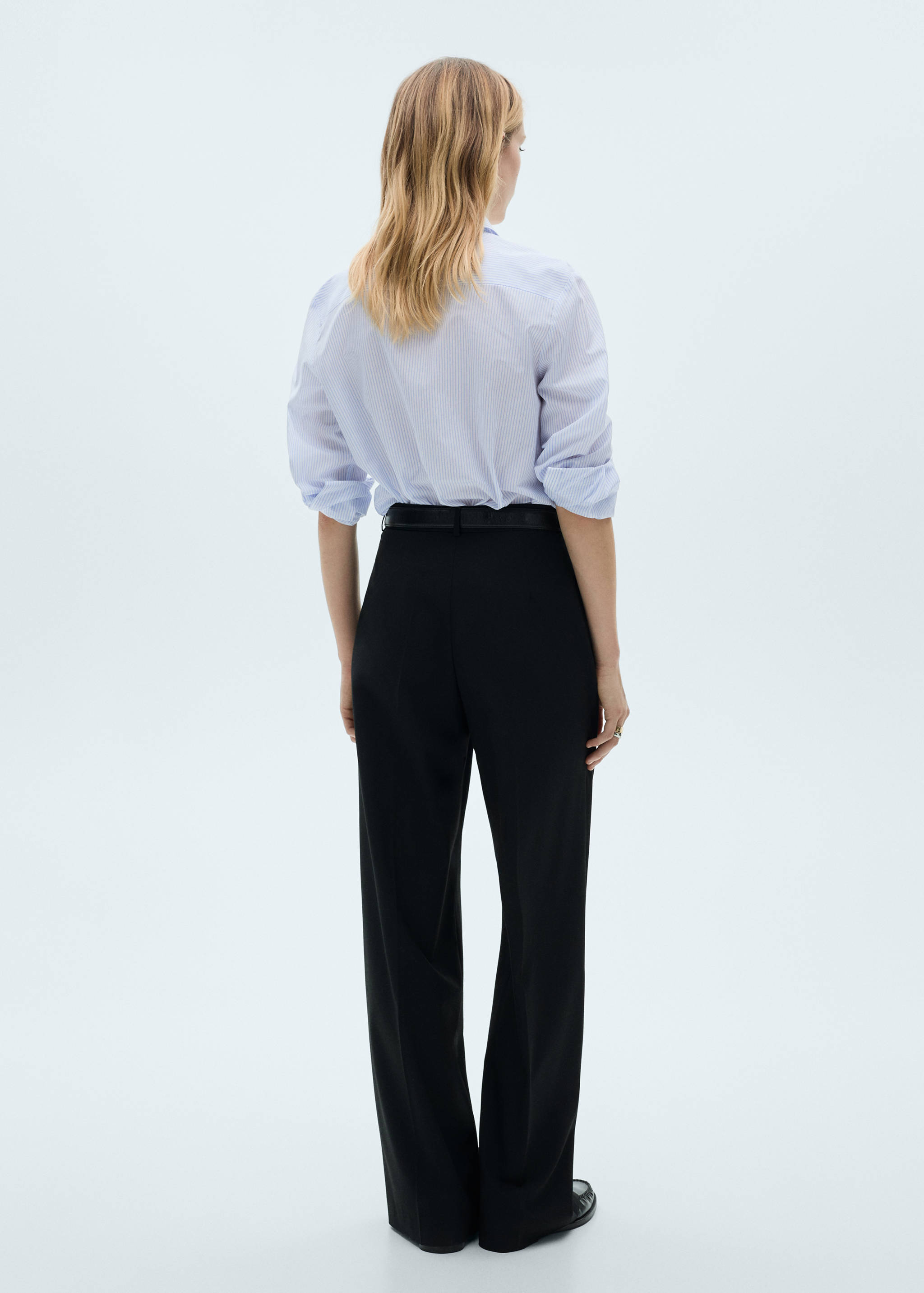 Camisa regular mezcla algodón lyocell - Reverso del artículo