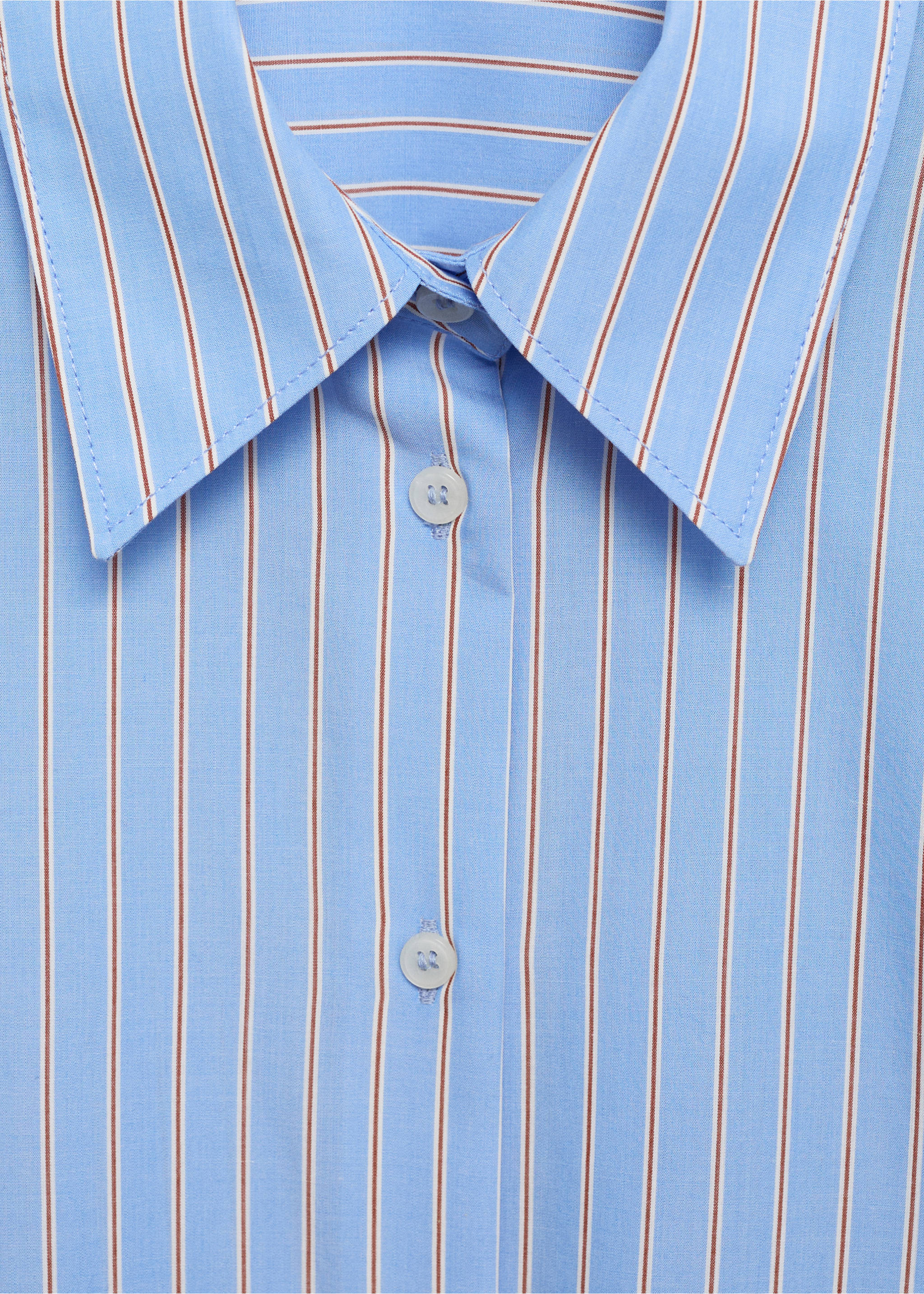 Camicia regular misto cotone lyocell - Dettaglio dell'articolo 8, Blu. Ref: 87060599-00.