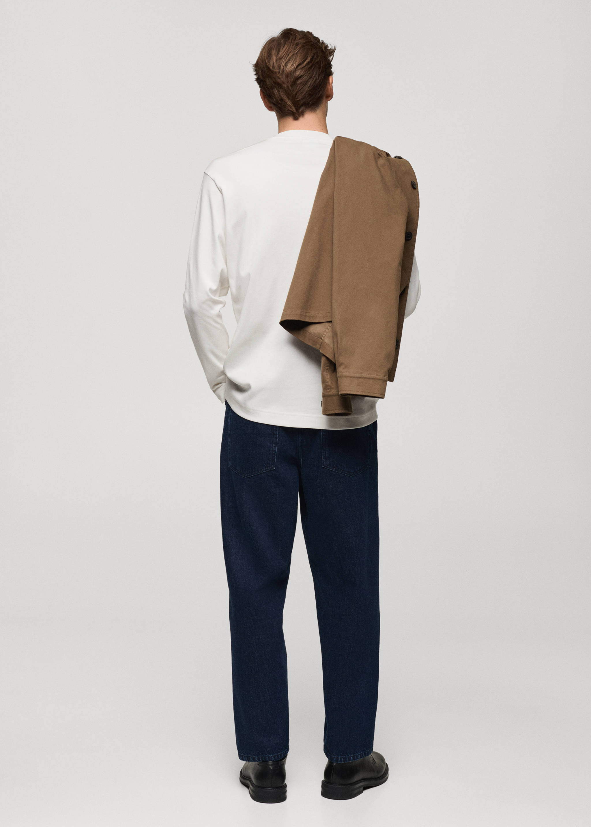 Regular-fit T-shirt met lange mouwen - Achterkant van het artikel