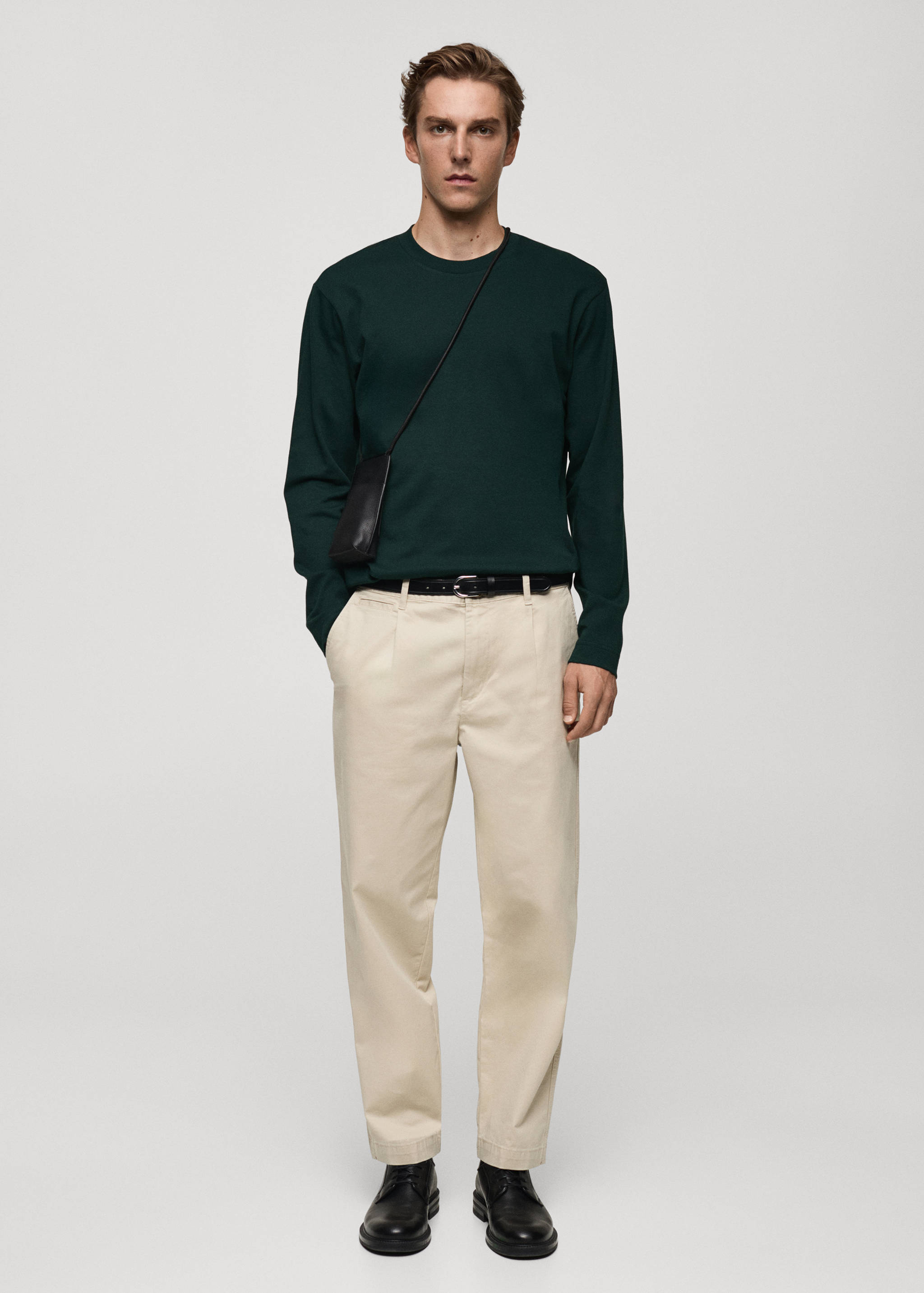 Långärmad regular fit t-shirt - Allmän bild