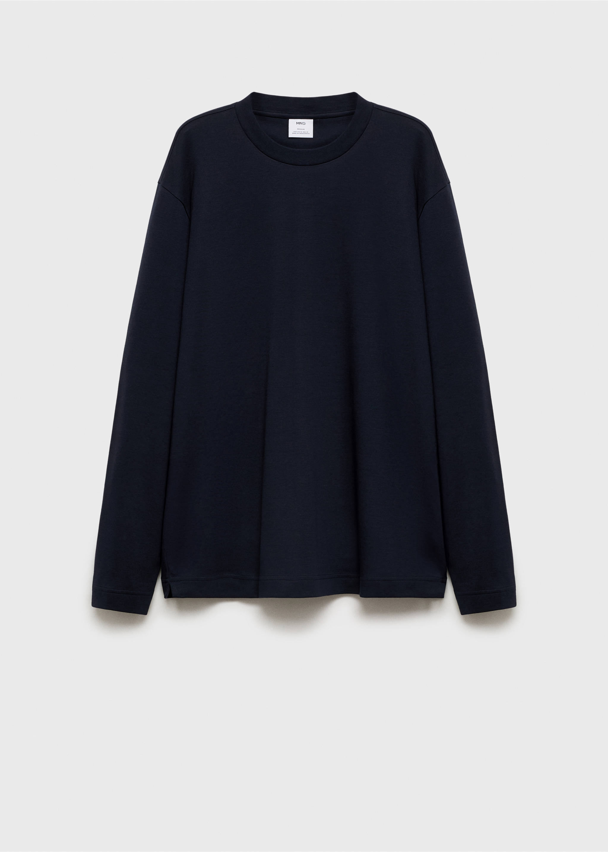 Koszulka regular fit z długim rękawem - Artykuł bez modela/modelki, Ciemnogranatowy. Ref: 87060600-00.