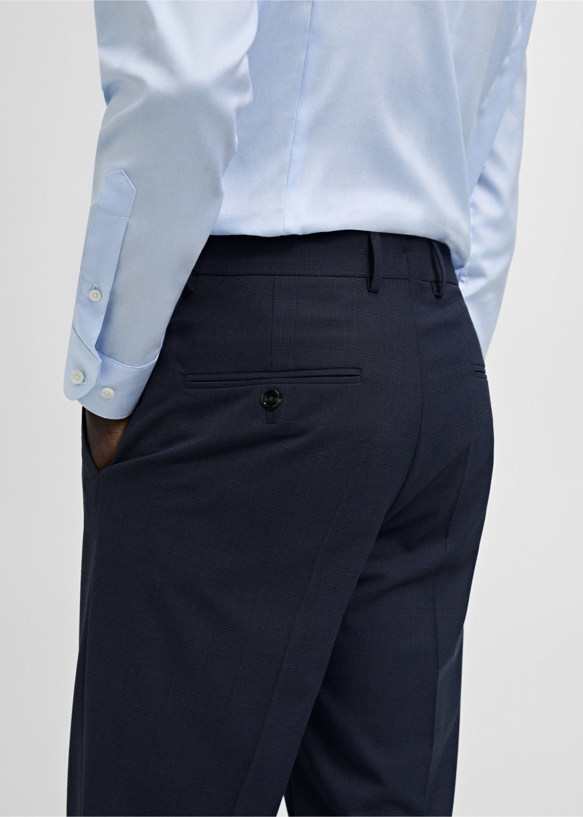 Milan slim-fit suit pants - Details of the article 6, Dark Navy. Ref: 87060602-00.