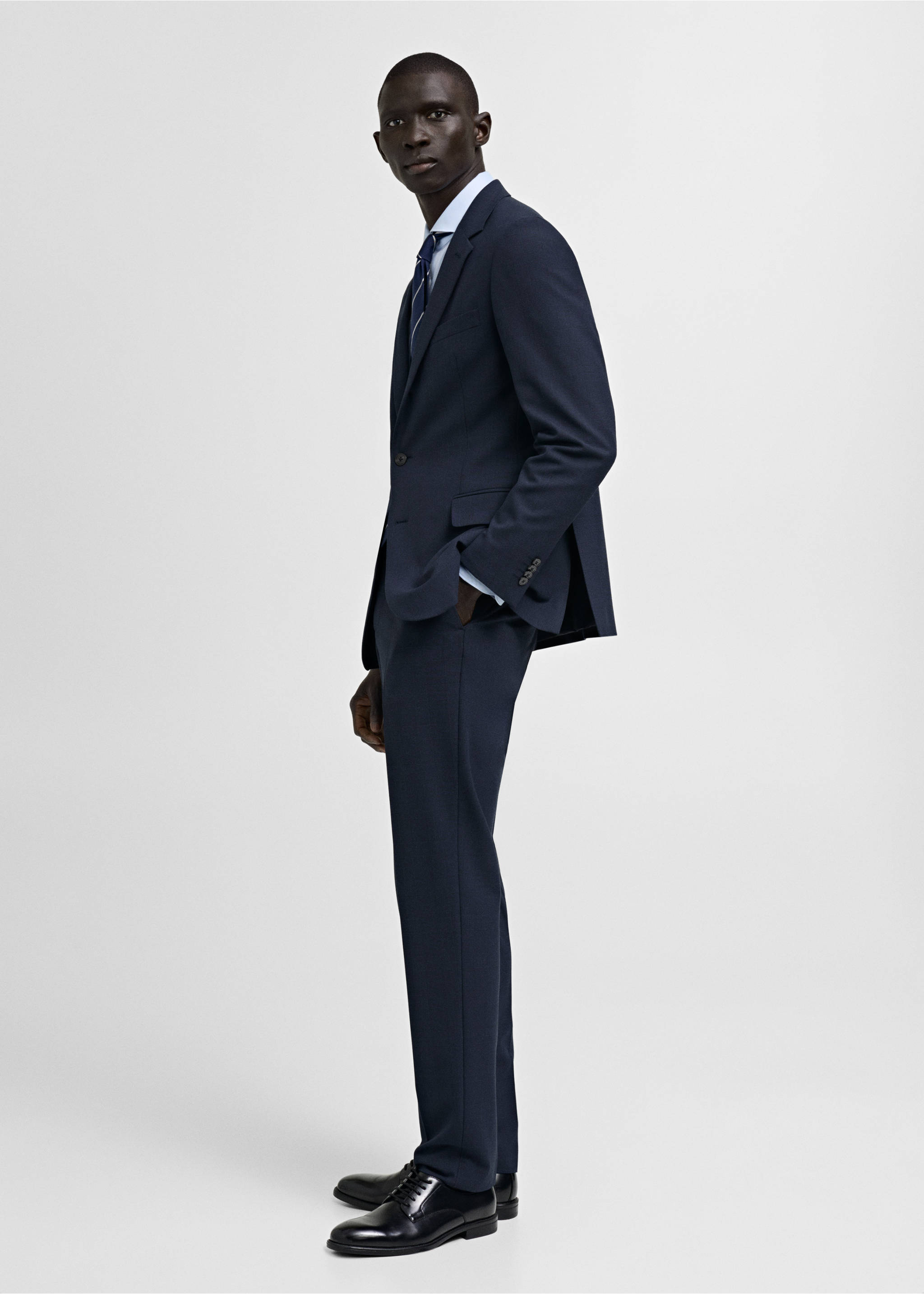 Milan slim-fit suit pants - Details of the article 2, Dark Navy. Ref: 87060602-00.