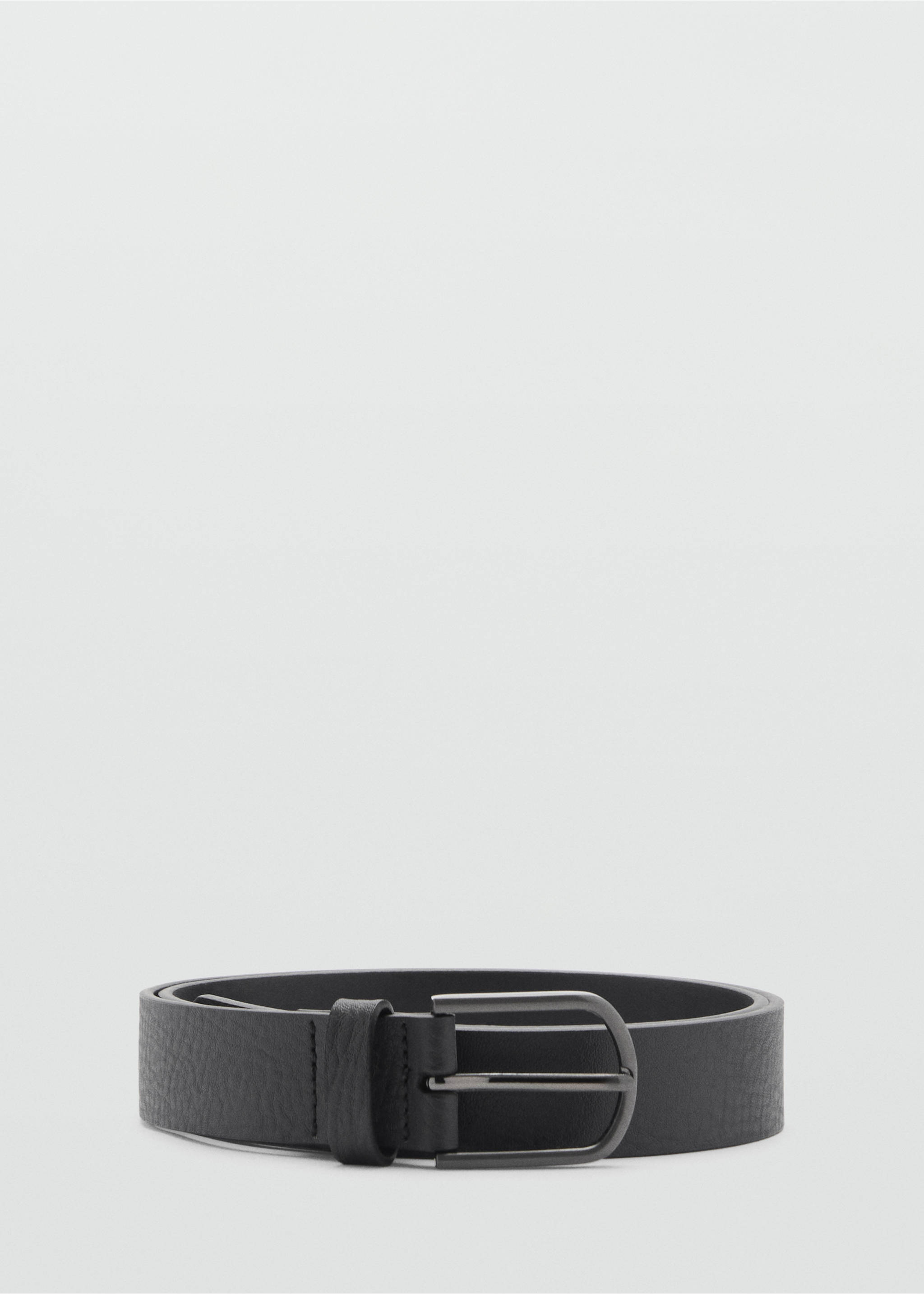 Pebbled leather belt - Article without model, Black. Ref: 87060603-00.