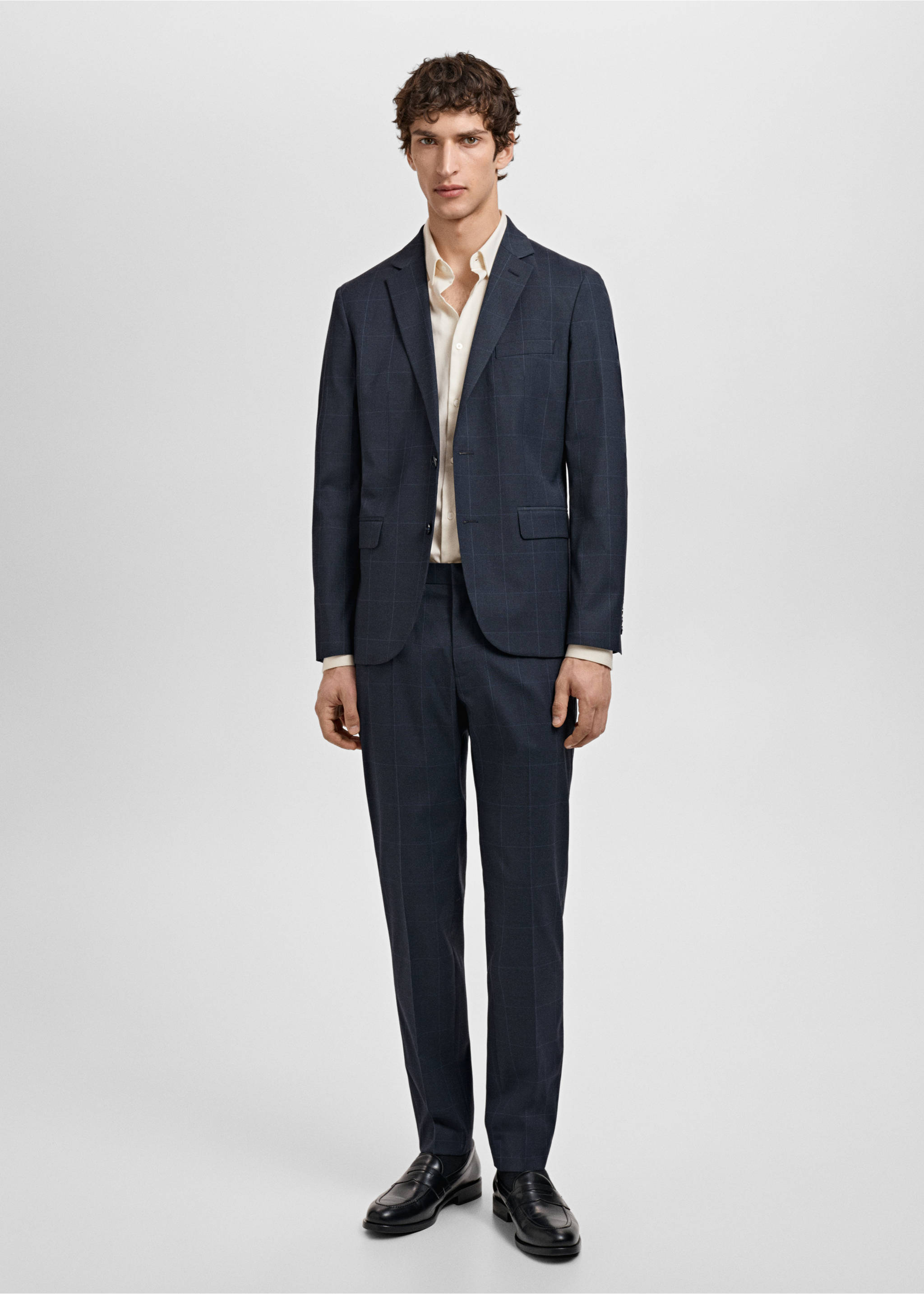Obleková košile super slim fit ze strečové bavlny - Celkový náhled, Béžová. Ref: 87060605-00.