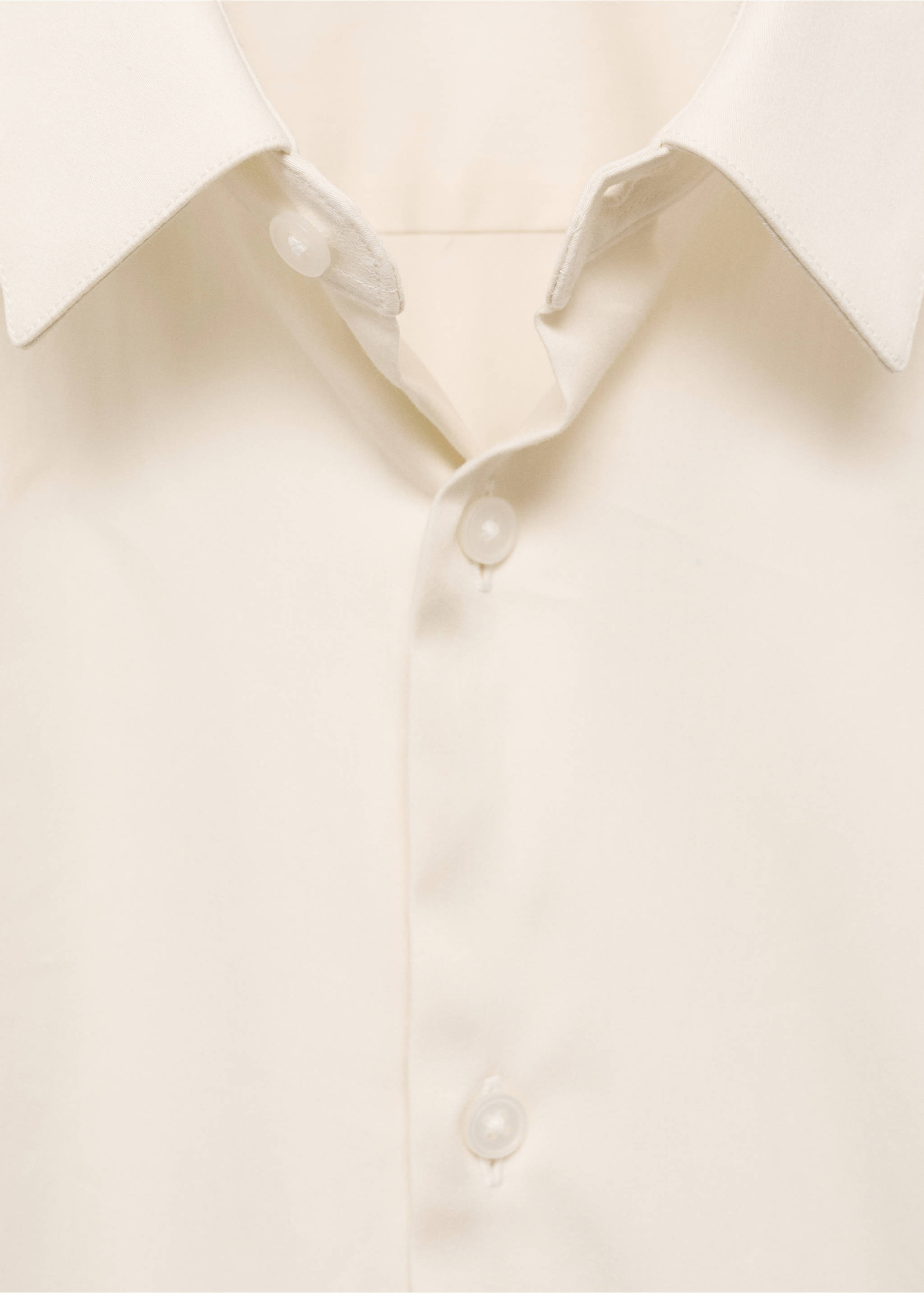 Obleková košile super slim fit ze strečové bavlny - Detail zboží 8, Béžová. Ref: 87060605-00.