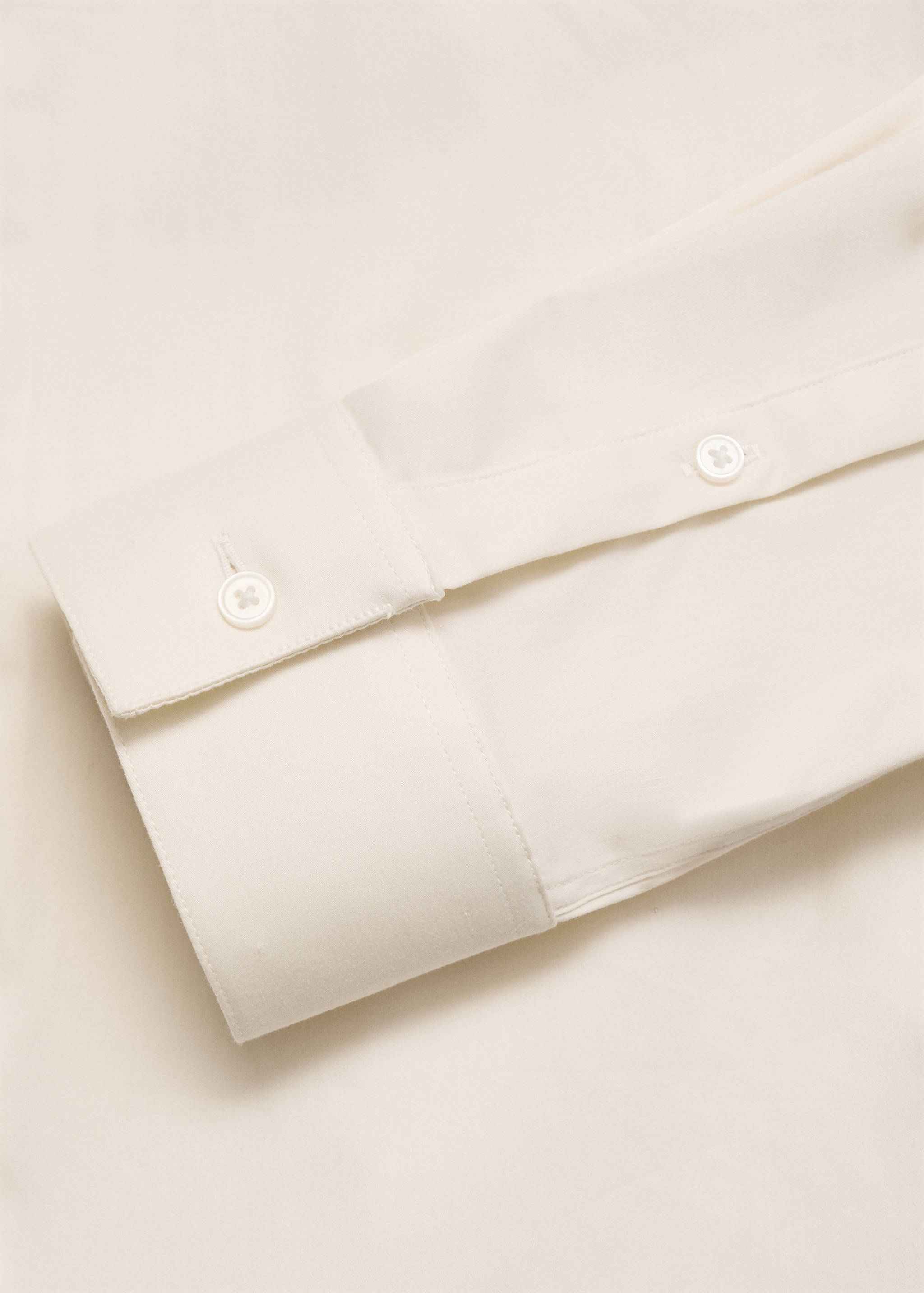 Super slim fit cotton stretch suit shirt - Details of the article 0