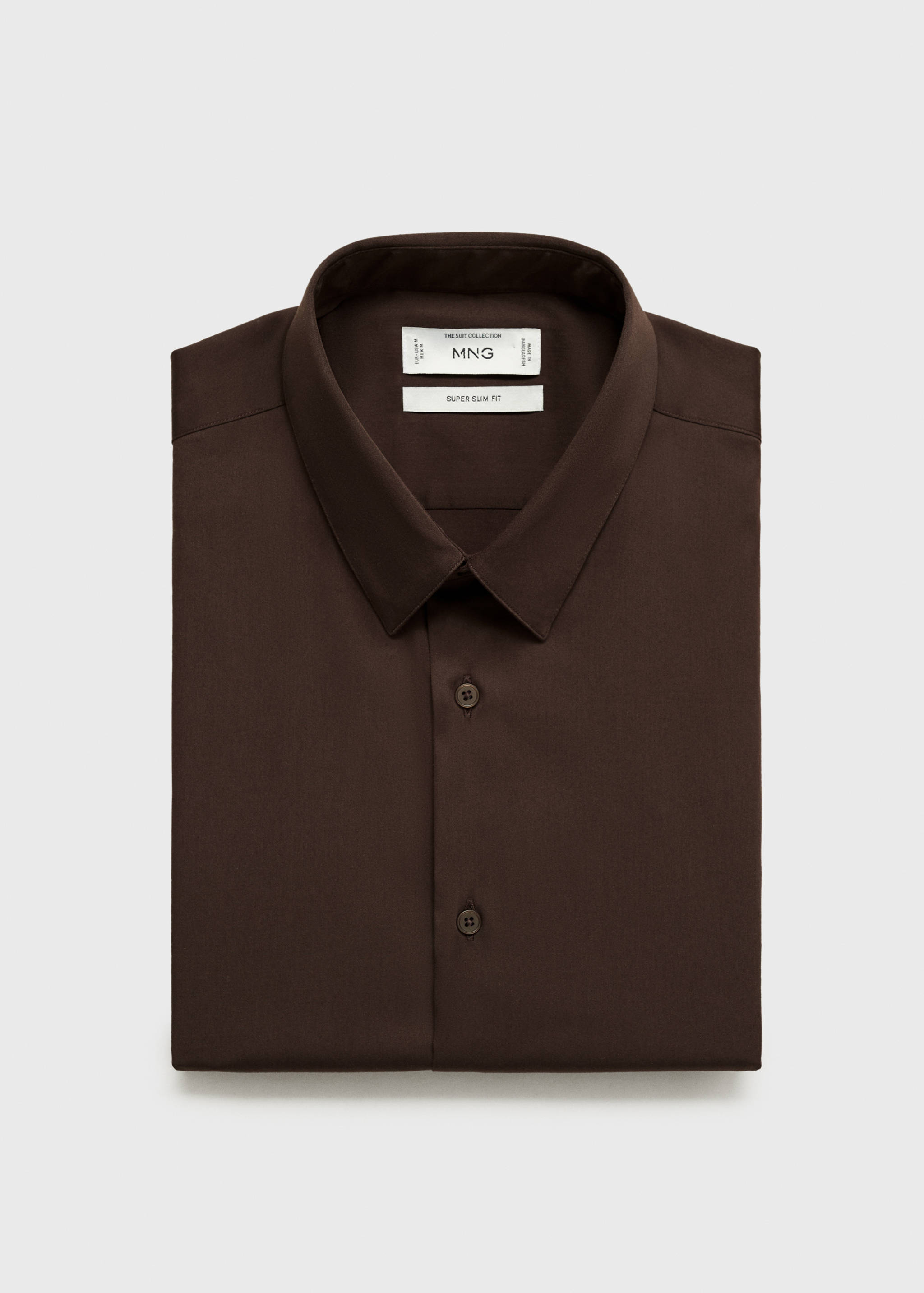 Super slim fit cotton stretch suit shirt - Details of the article 8