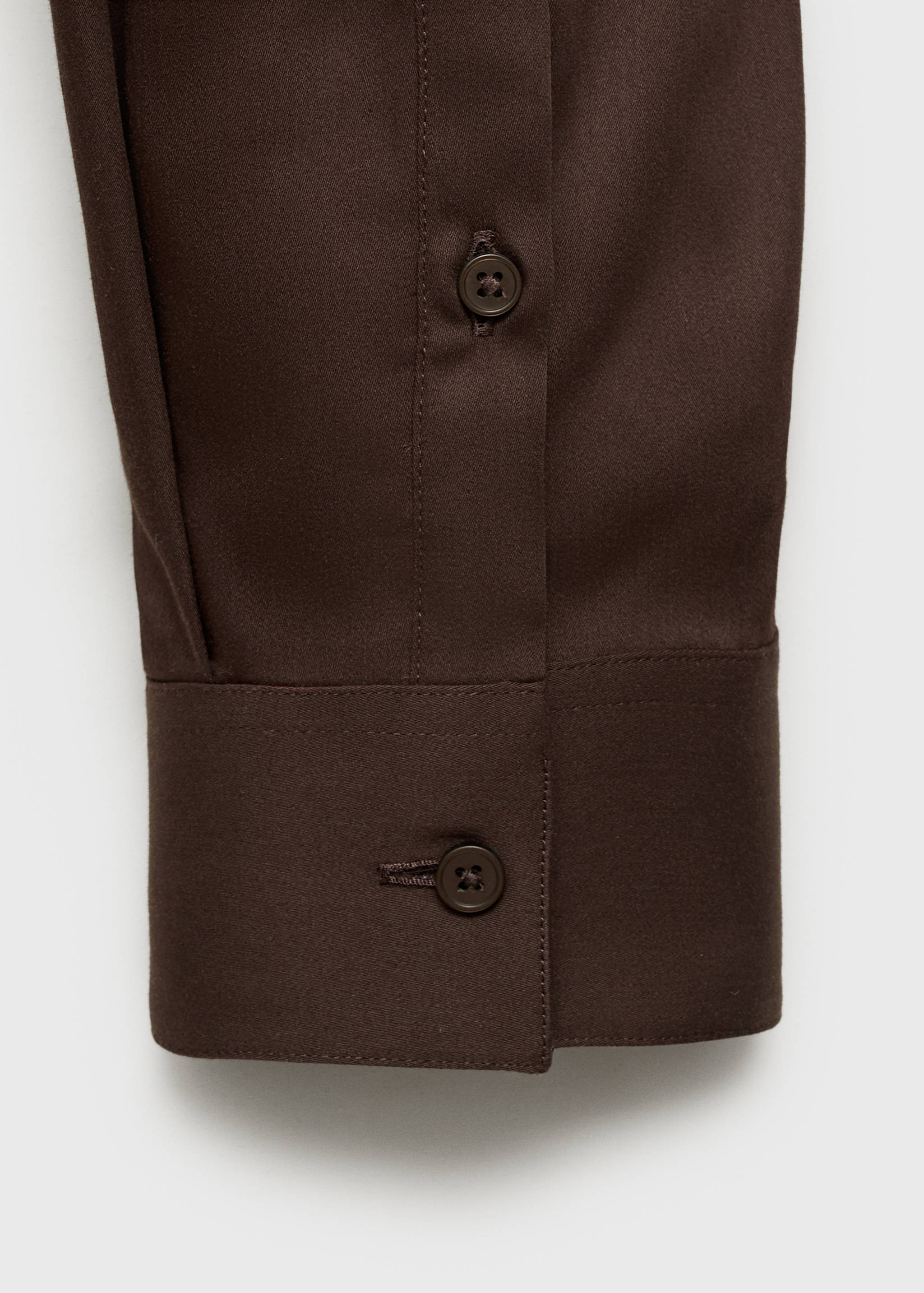 Super slim fit cotton stretch suit shirt - Details of the article 0