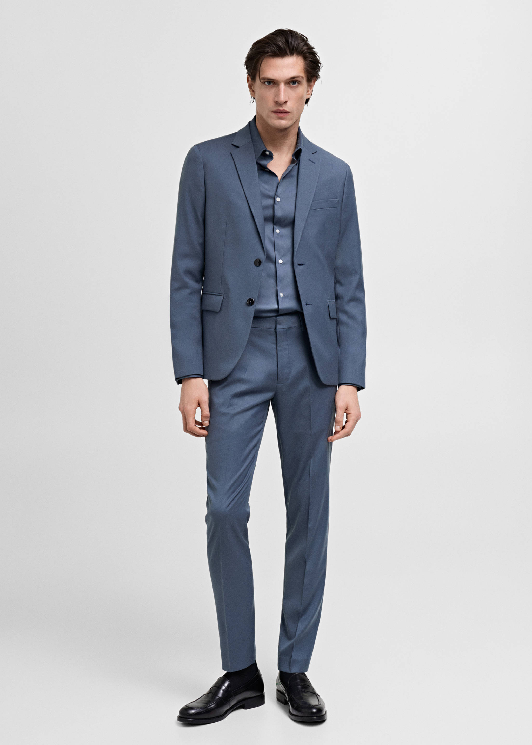 Chemise costume super slim fit coton stretch - Plan général