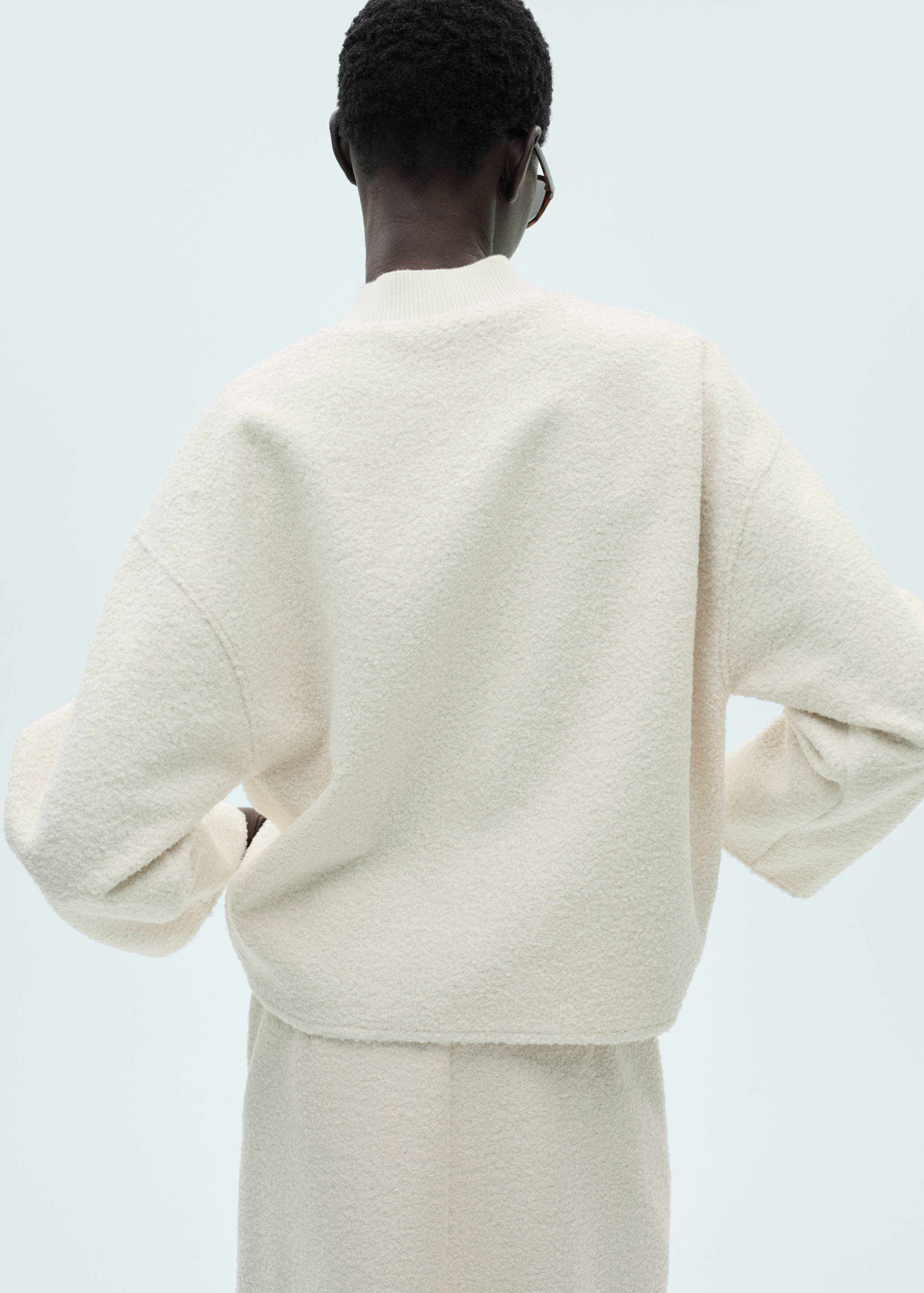 Sudadera bouclé cuello perkins - Reverso del artículo