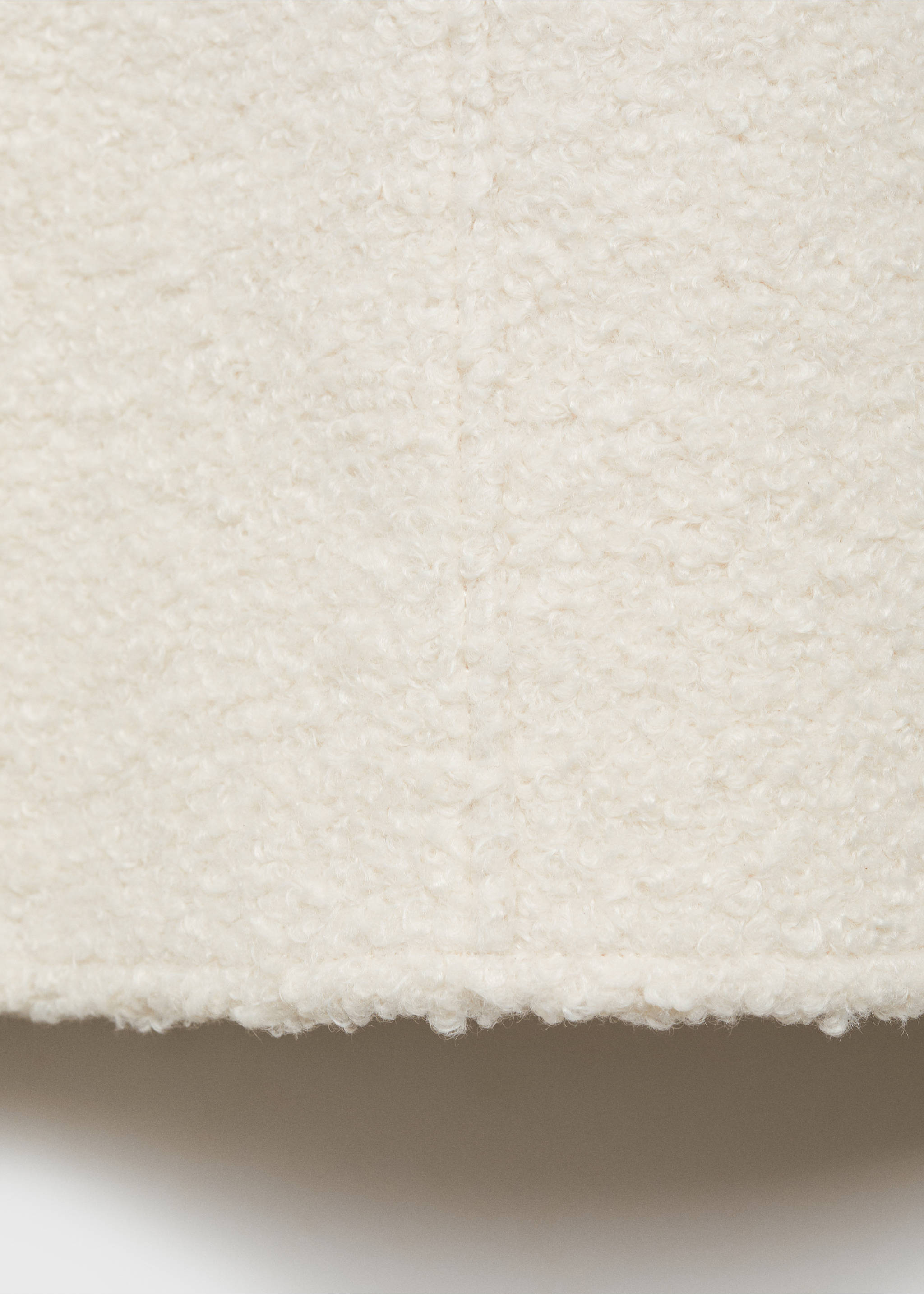 Sudadera bouclé cuello perkins - Detalle del artículo 0, Crudo. Ref: 87060612-00.