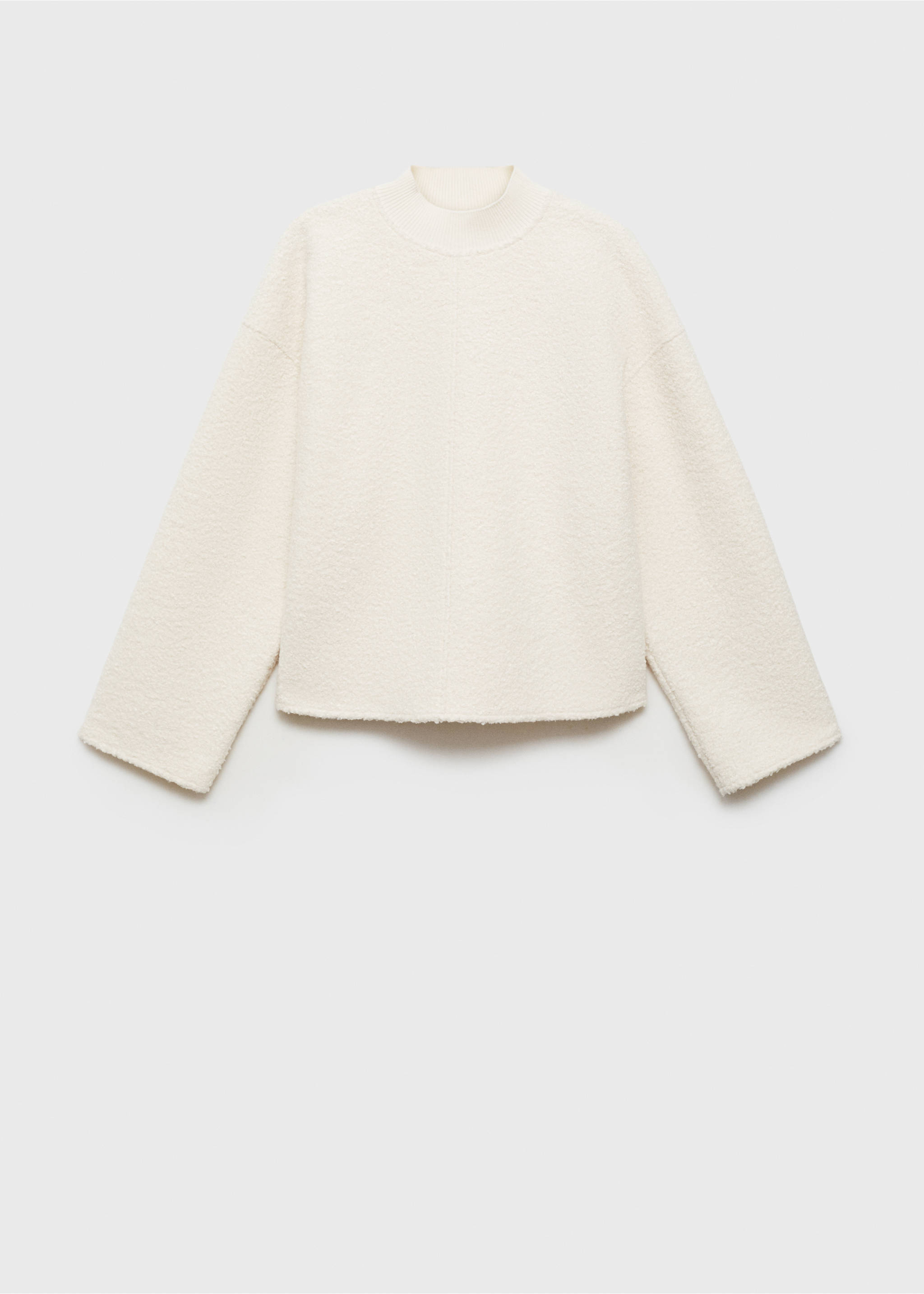 Perkins-neck bouclé sweatshirt - Article without model, Ecru. Ref: 87060612-00.