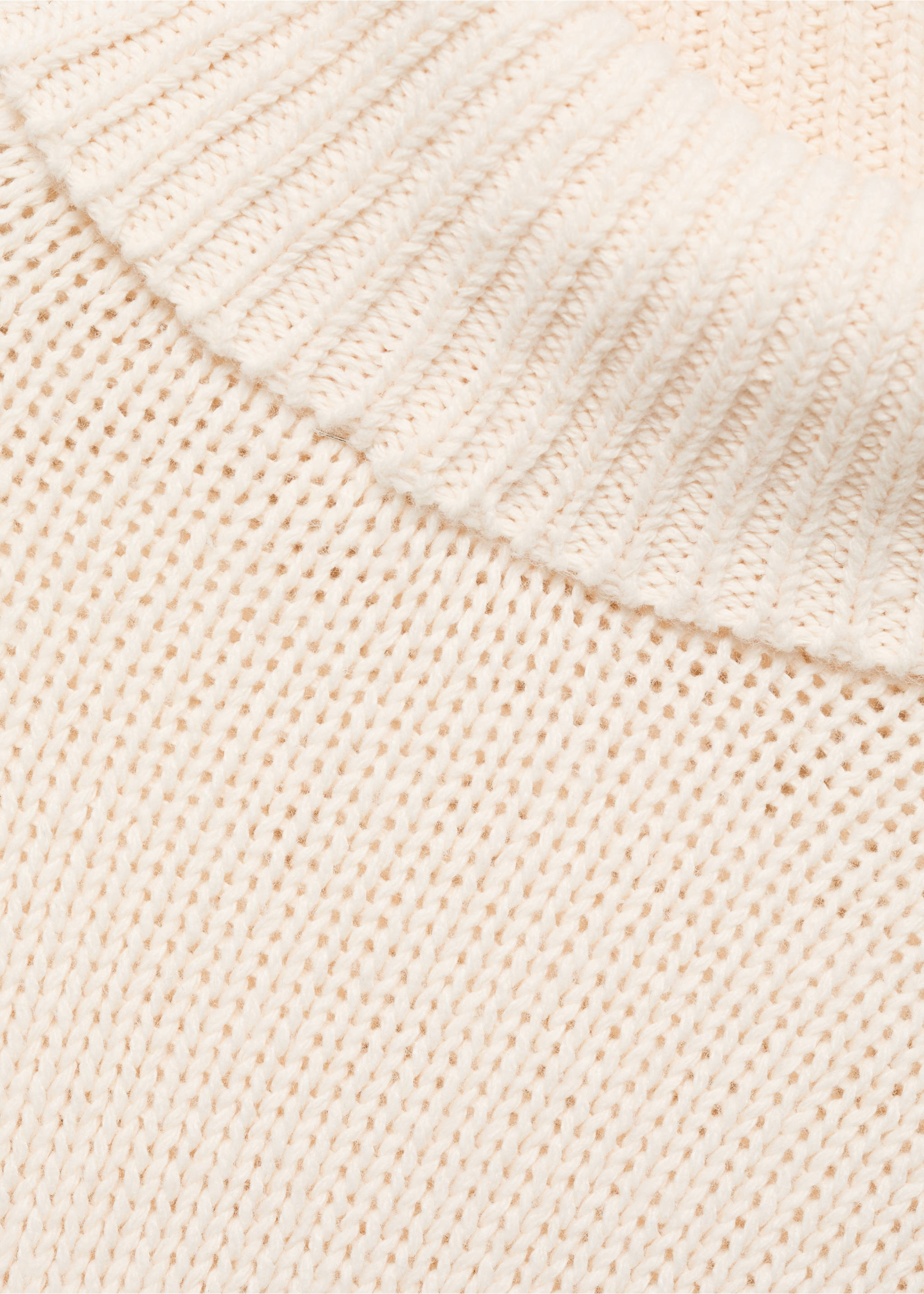 Strikket poncho - Artikkeldetalj 8, Offwhite. Ref: 87060616-00.