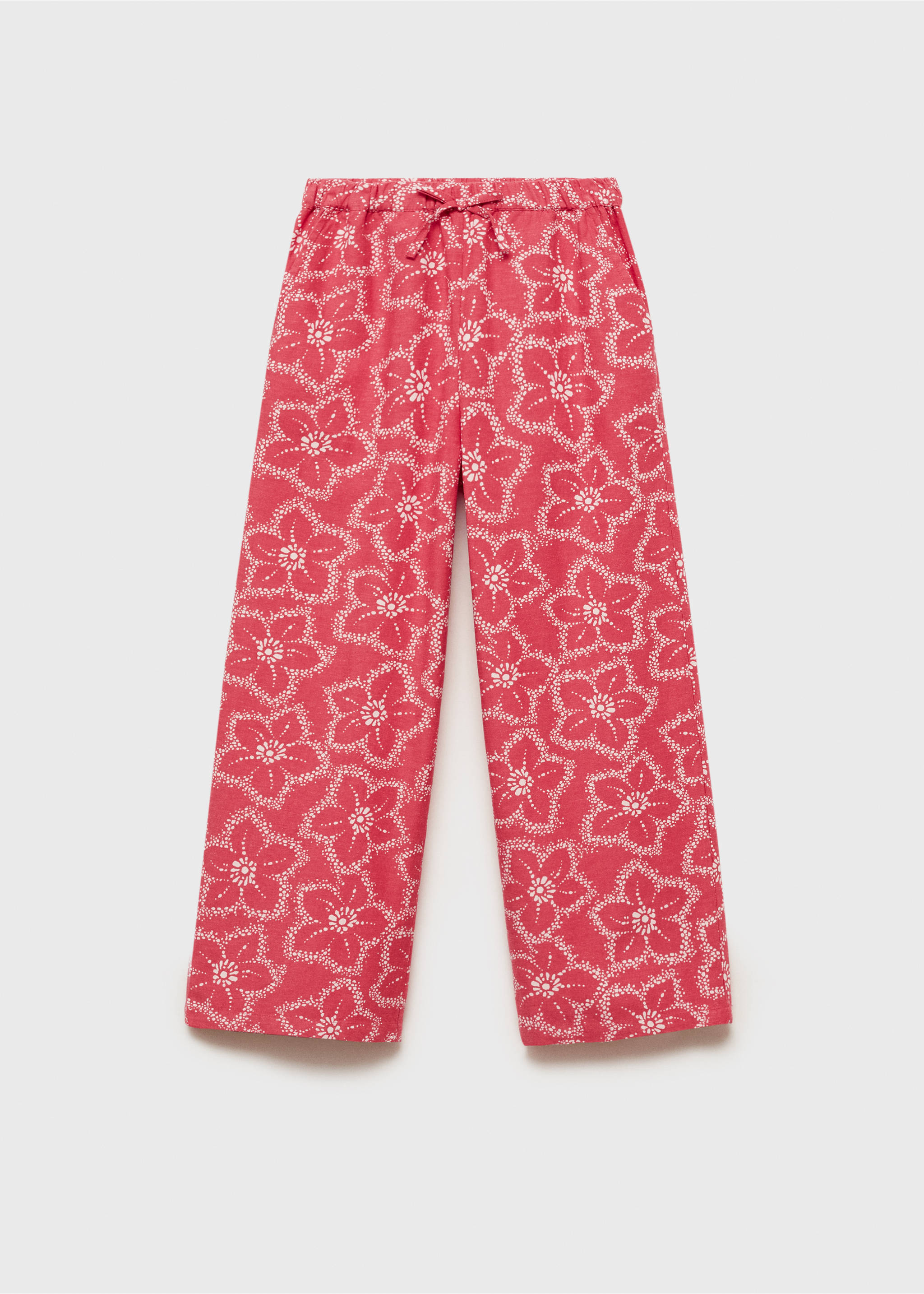 Floral print trousers - Article without model, Strawberry. Ref: 87060619-00.