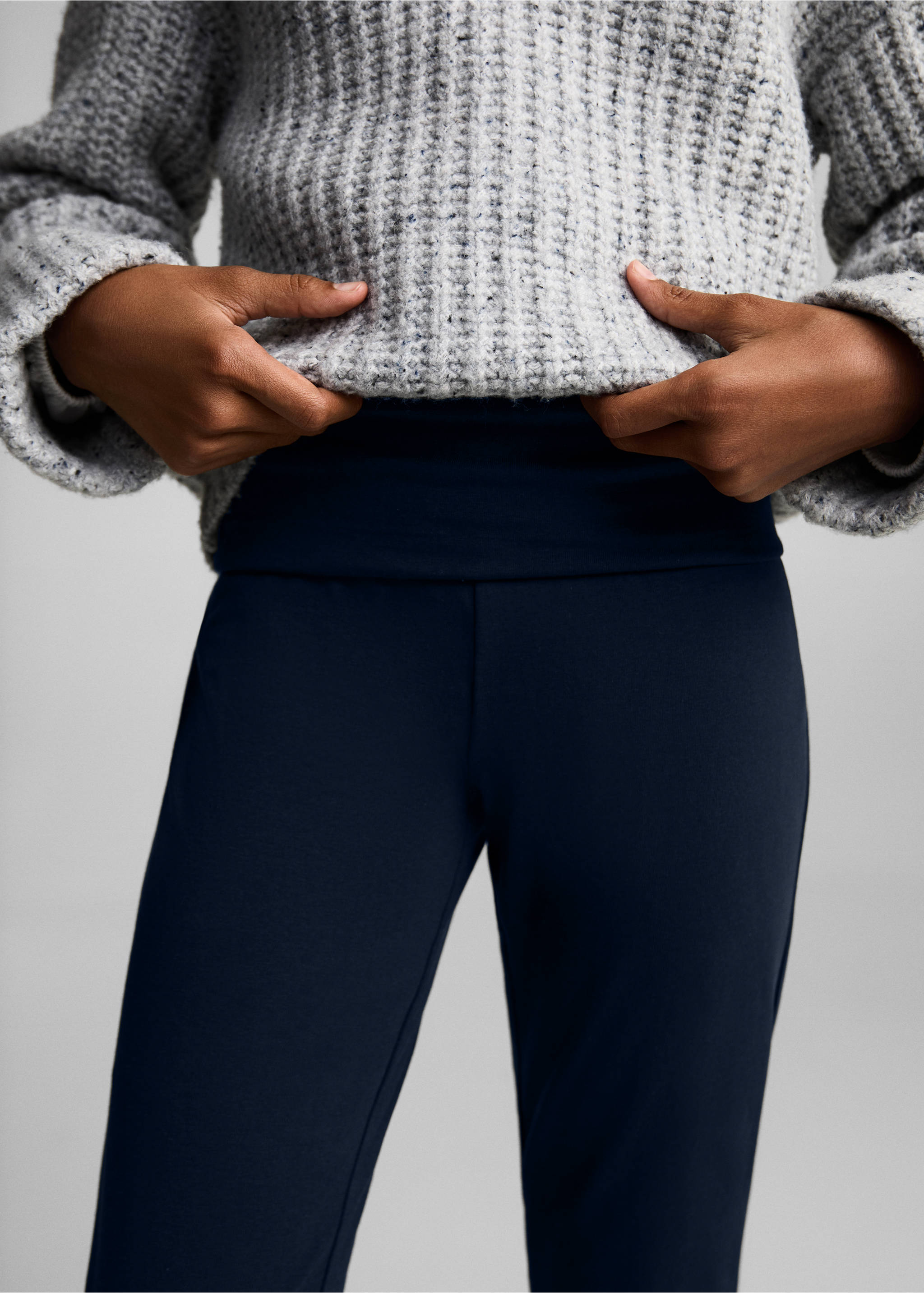 Flared leggings - Medium plane, Dark Navy. Ref: 87060621-00.