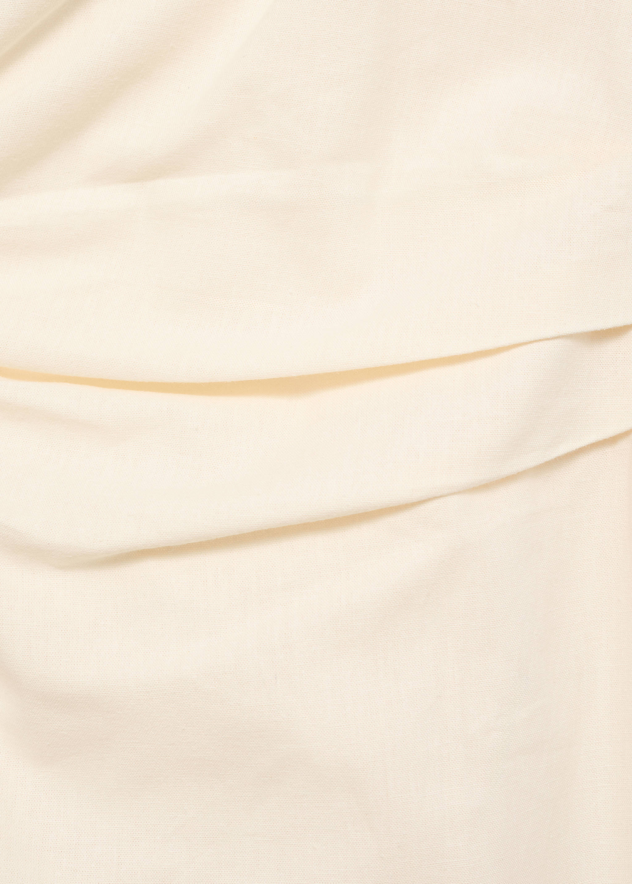 Linen blend dress with openwork flowers - Details of the article 0