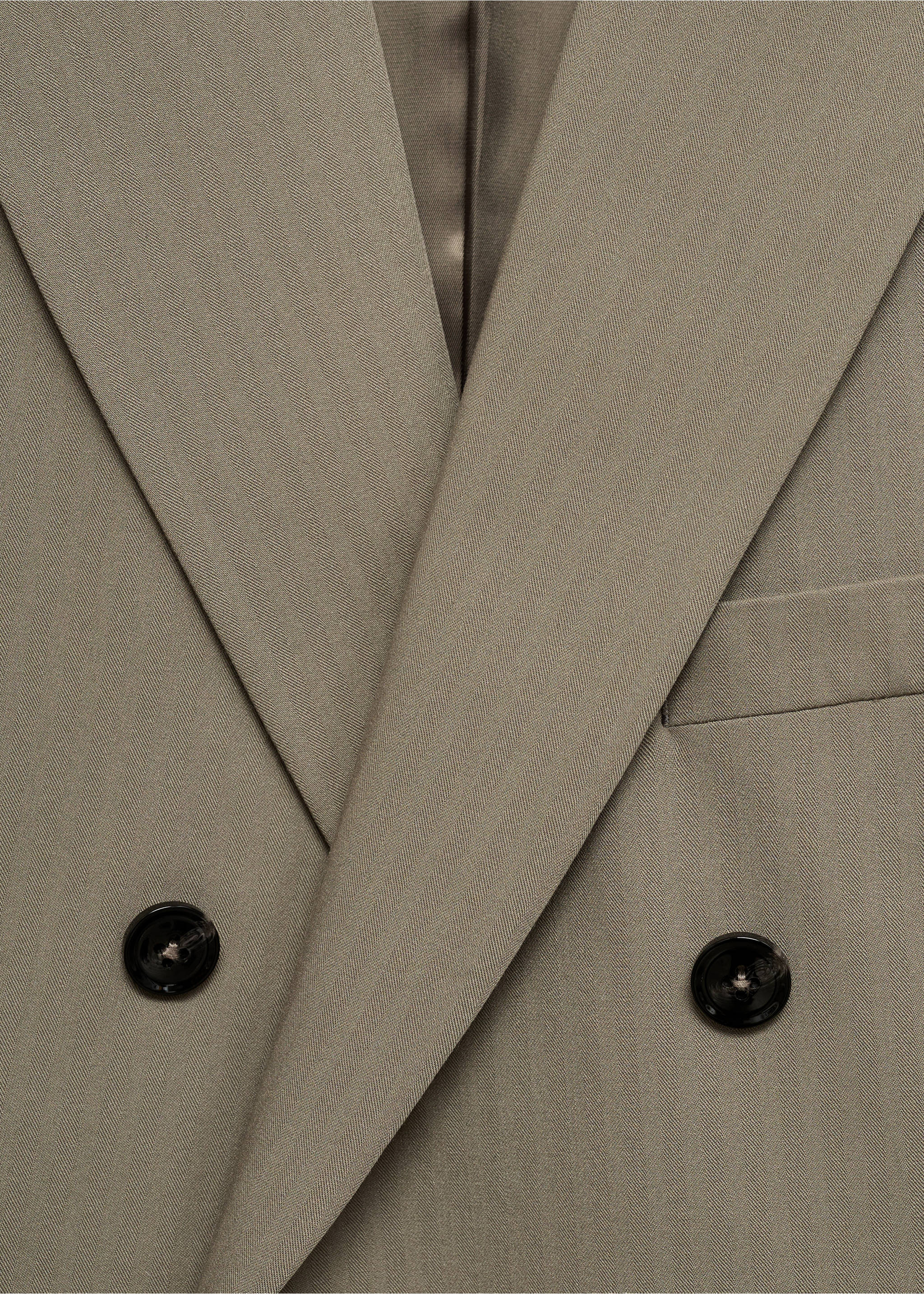 Veste de costume Monaco croisée slim-fit - Détail de l'article 8, Beige. Ref: 87060627-00.
