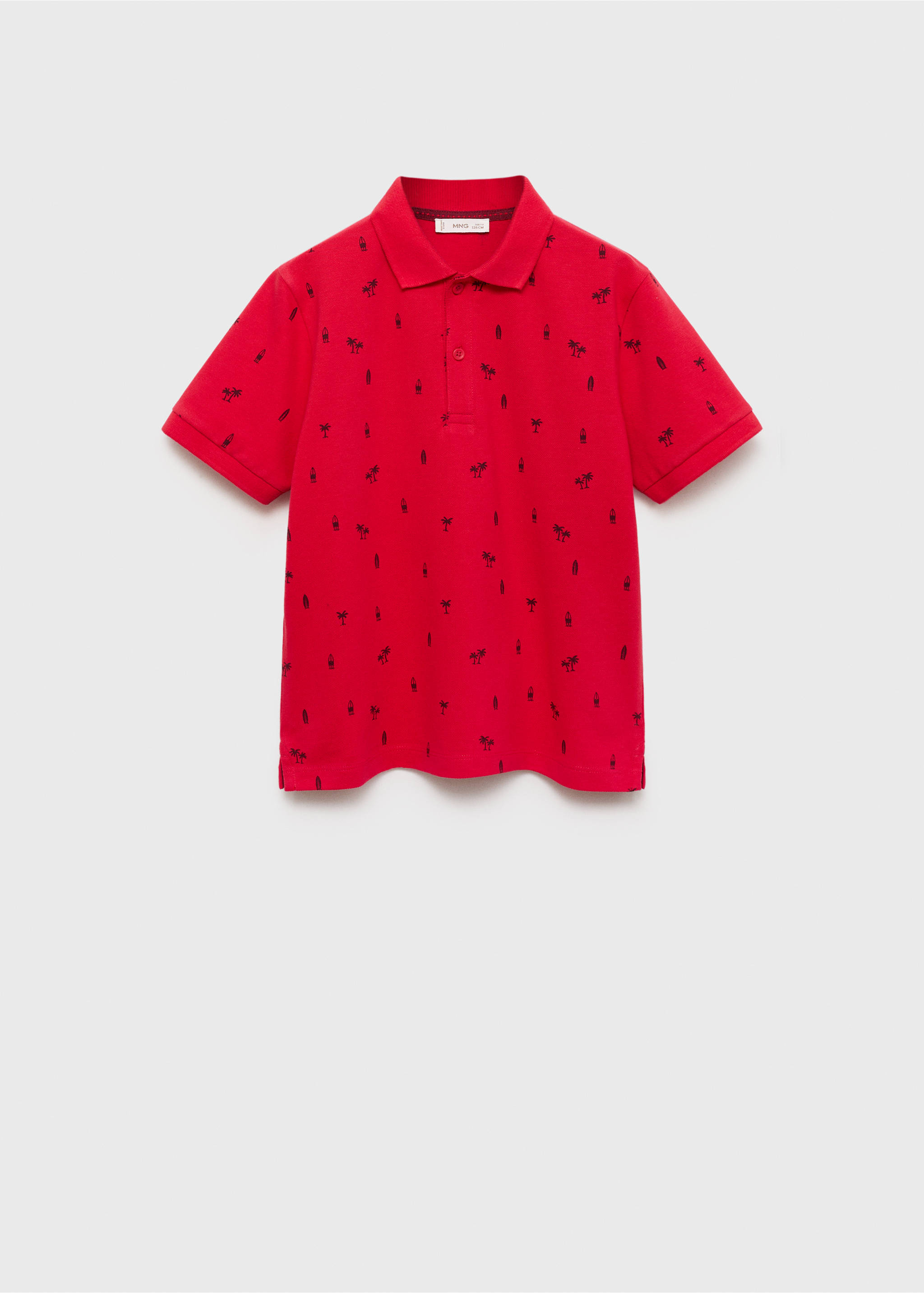 Polo algodón piqué estampado - Artículo sin modelo, Rojo. Ref: 87060629-00.