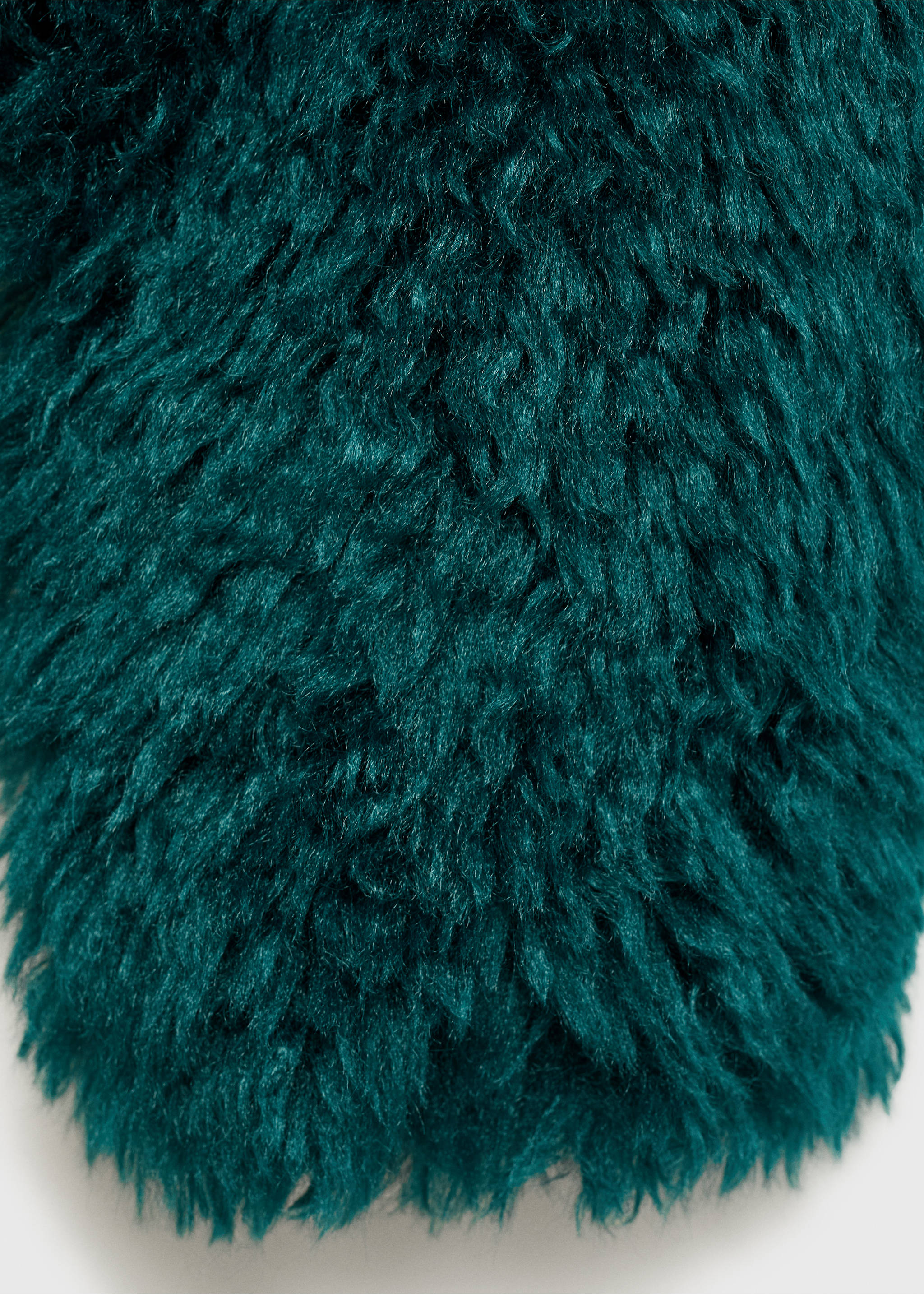Faux-fur coat with lapels - Details of the article 0, Blue. Ref: 87060633-00.