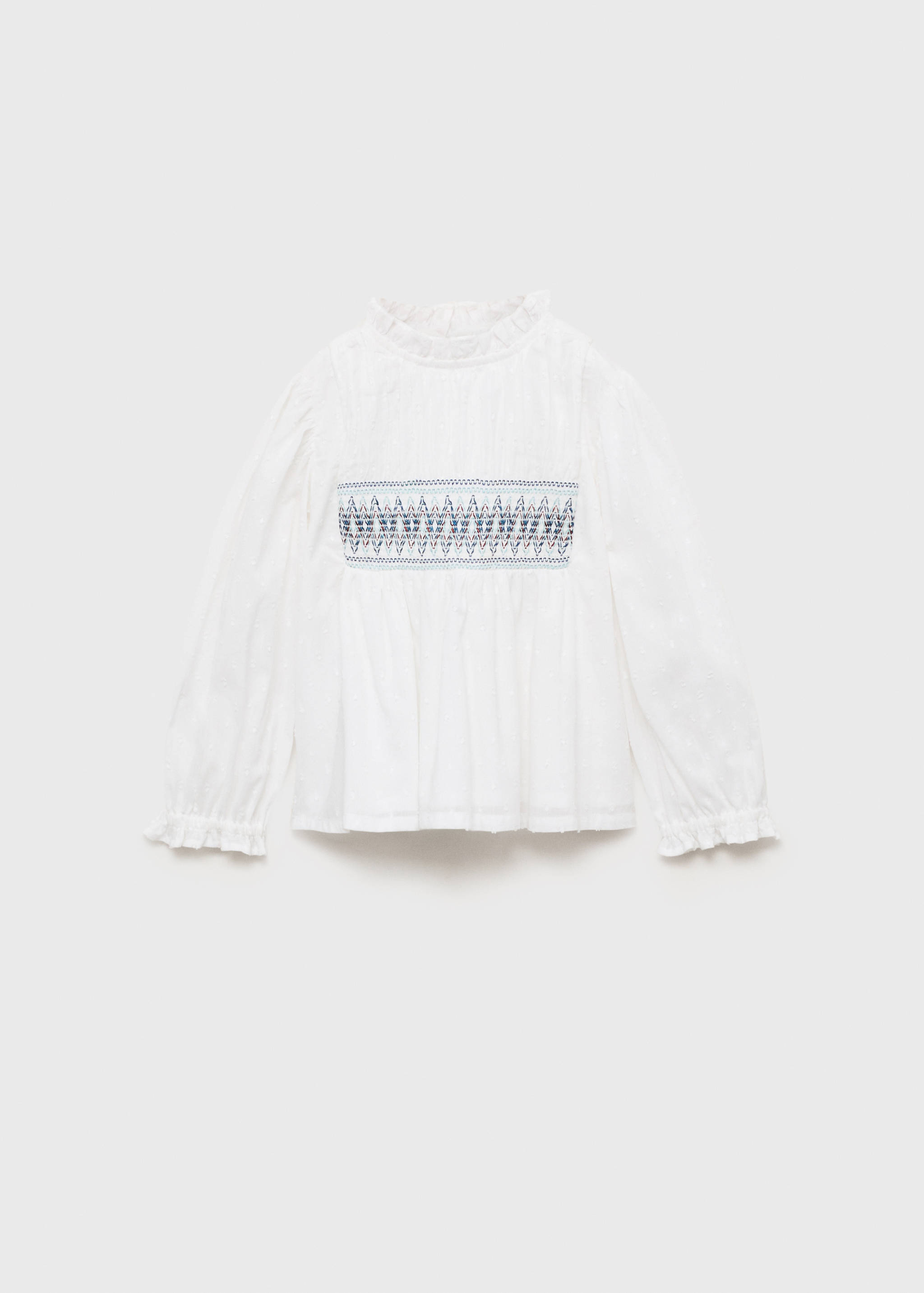 Baumwollbluse mit Stickereien - Artikel ohne Model