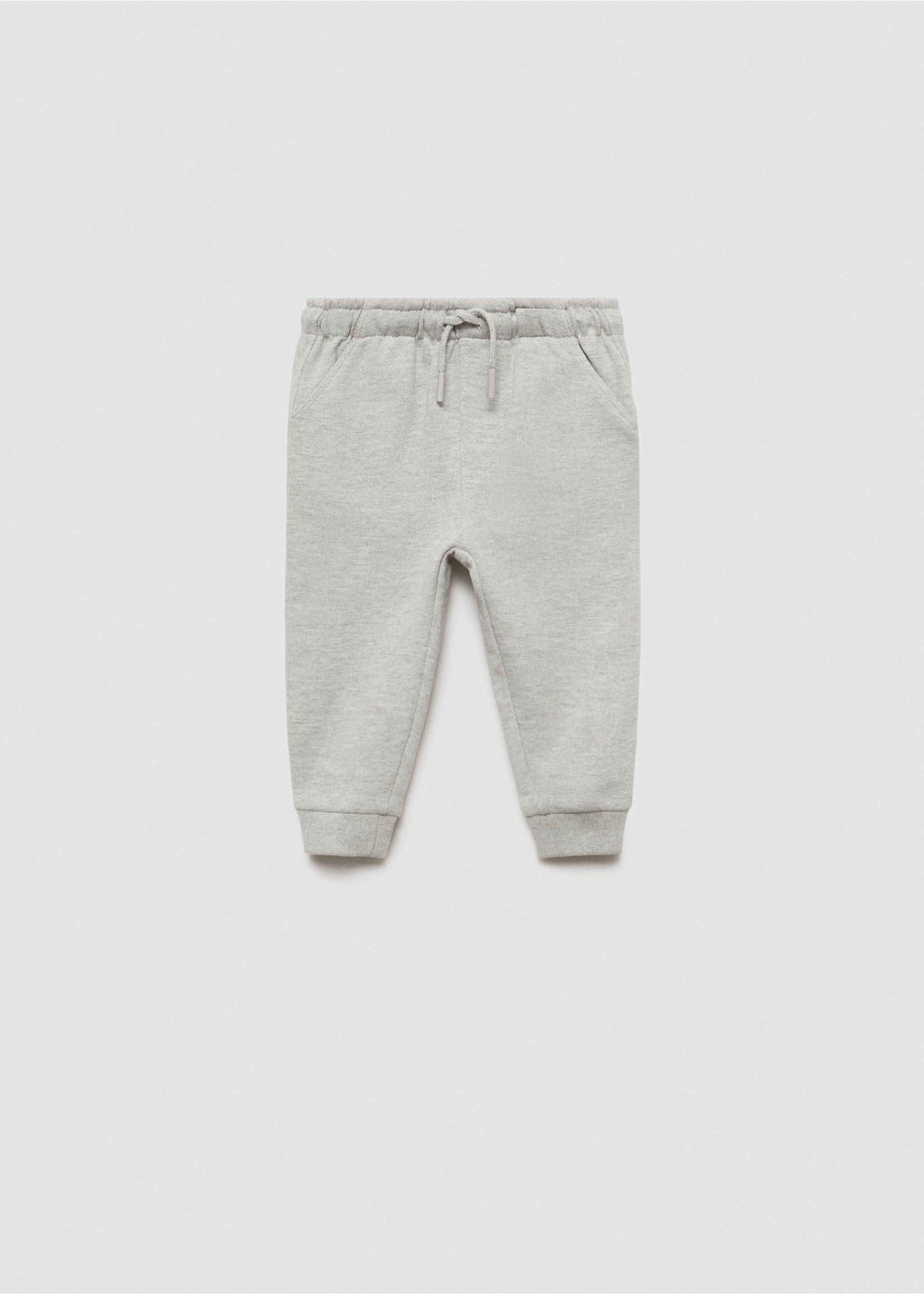 Cotton jogger-style trousers - Article without model, Medium Heather Grey. Ref: 87060635-00.