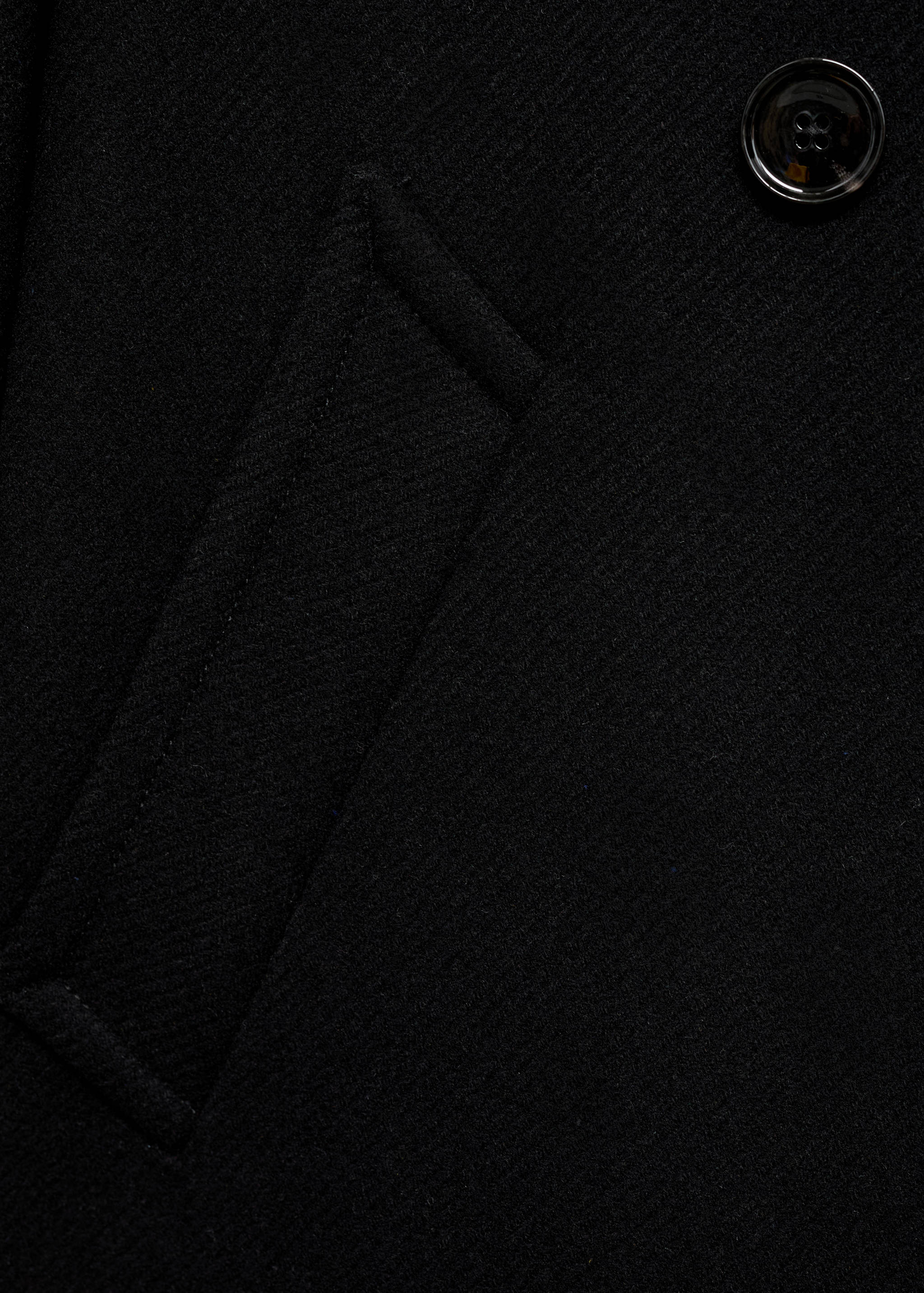Midi wool coat with wraparound collar - Details of the article 0