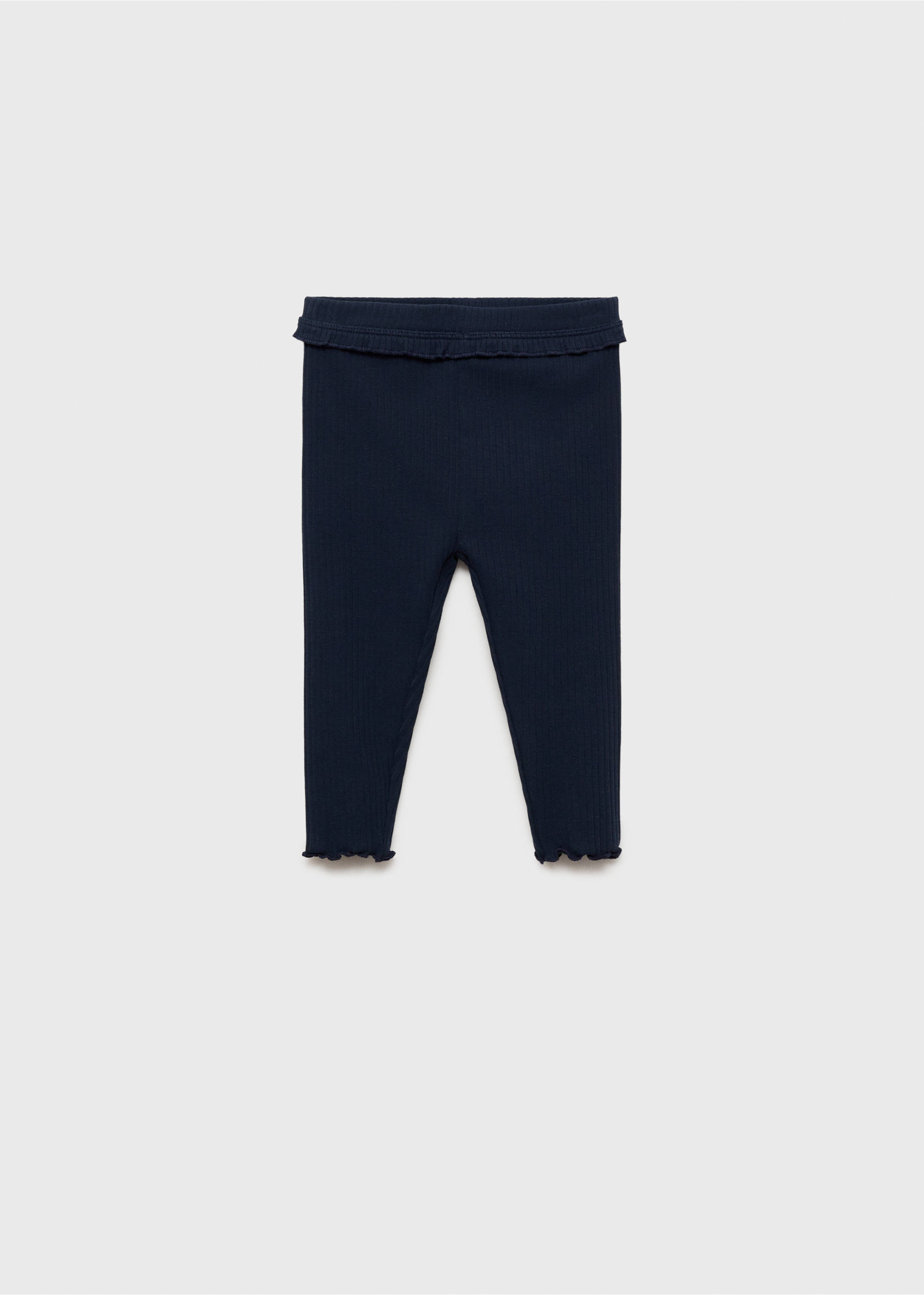 Prążkowane legginsy z bawełny - Artykuł bez modela/modelki, Ciemnogranatowy. Ref: 87060642-00.