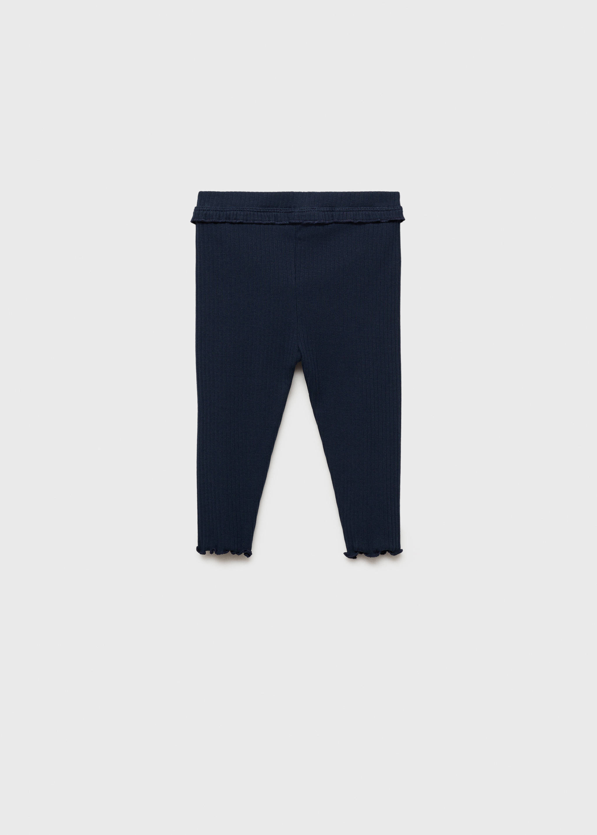 Cotton ribbed leggings - Reverse of the article