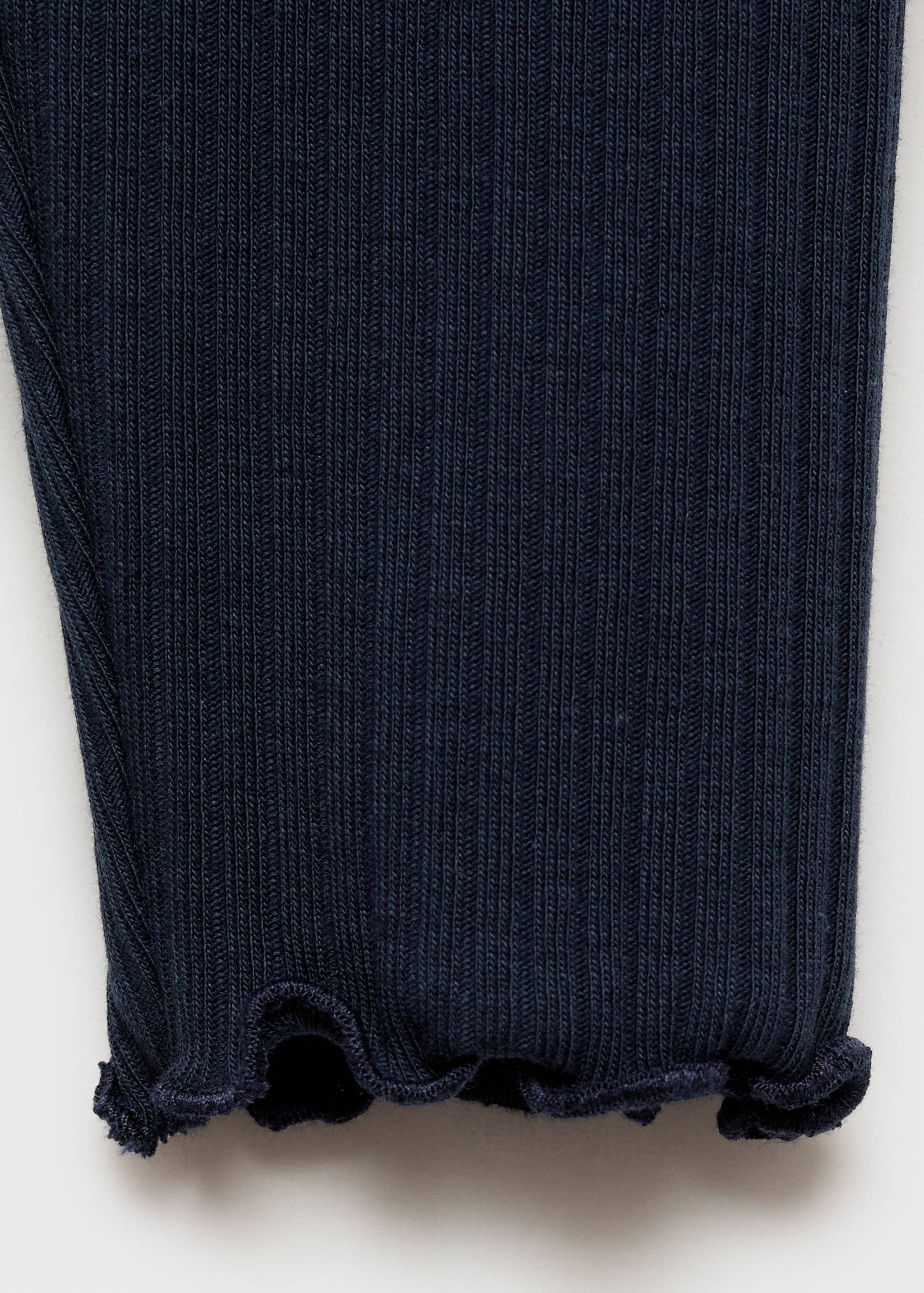 Cotton ribbed leggings - Details of the article 0