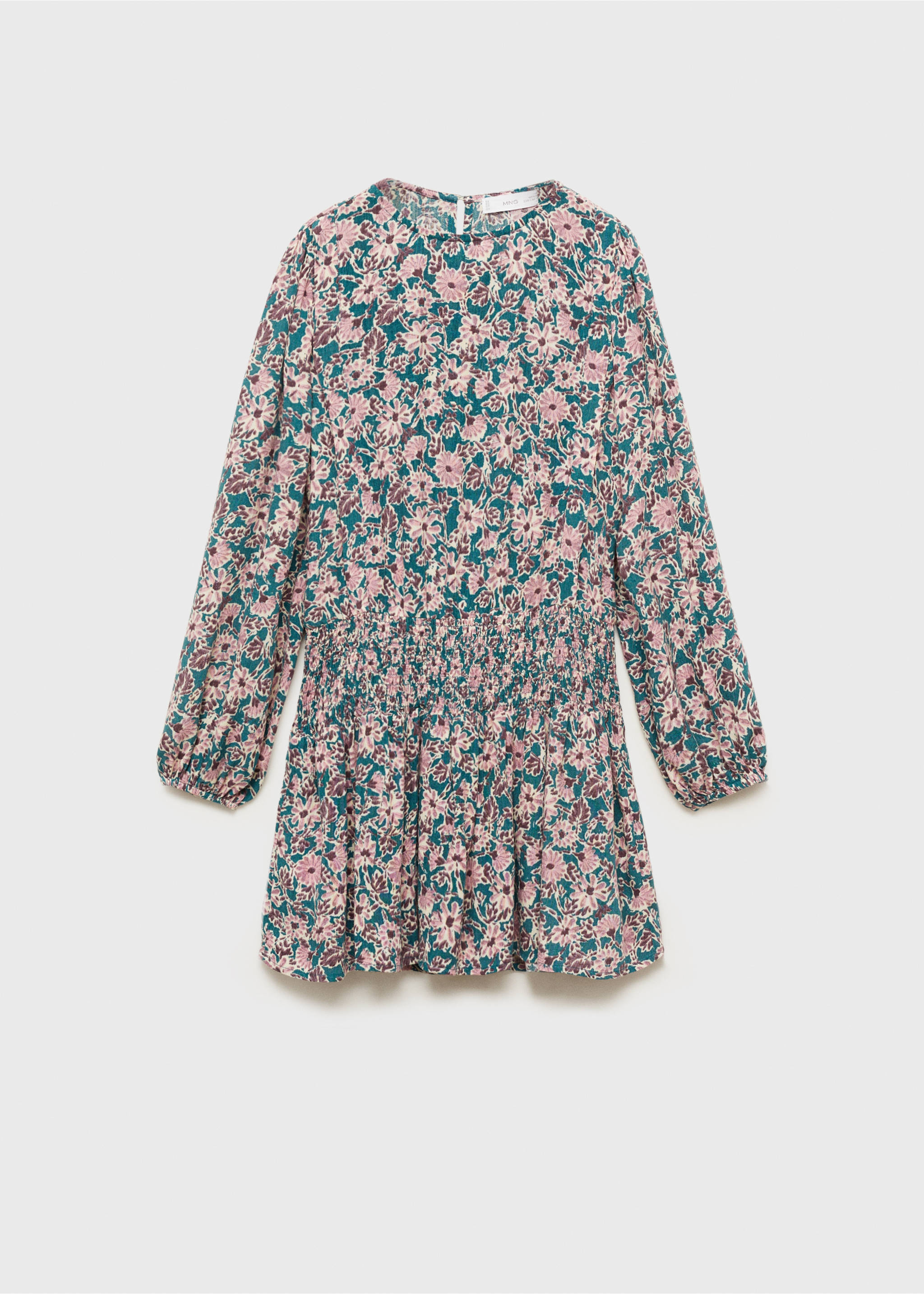 Ruched detail flower dress - Article without model, Pink. Ref: 87060645-00.