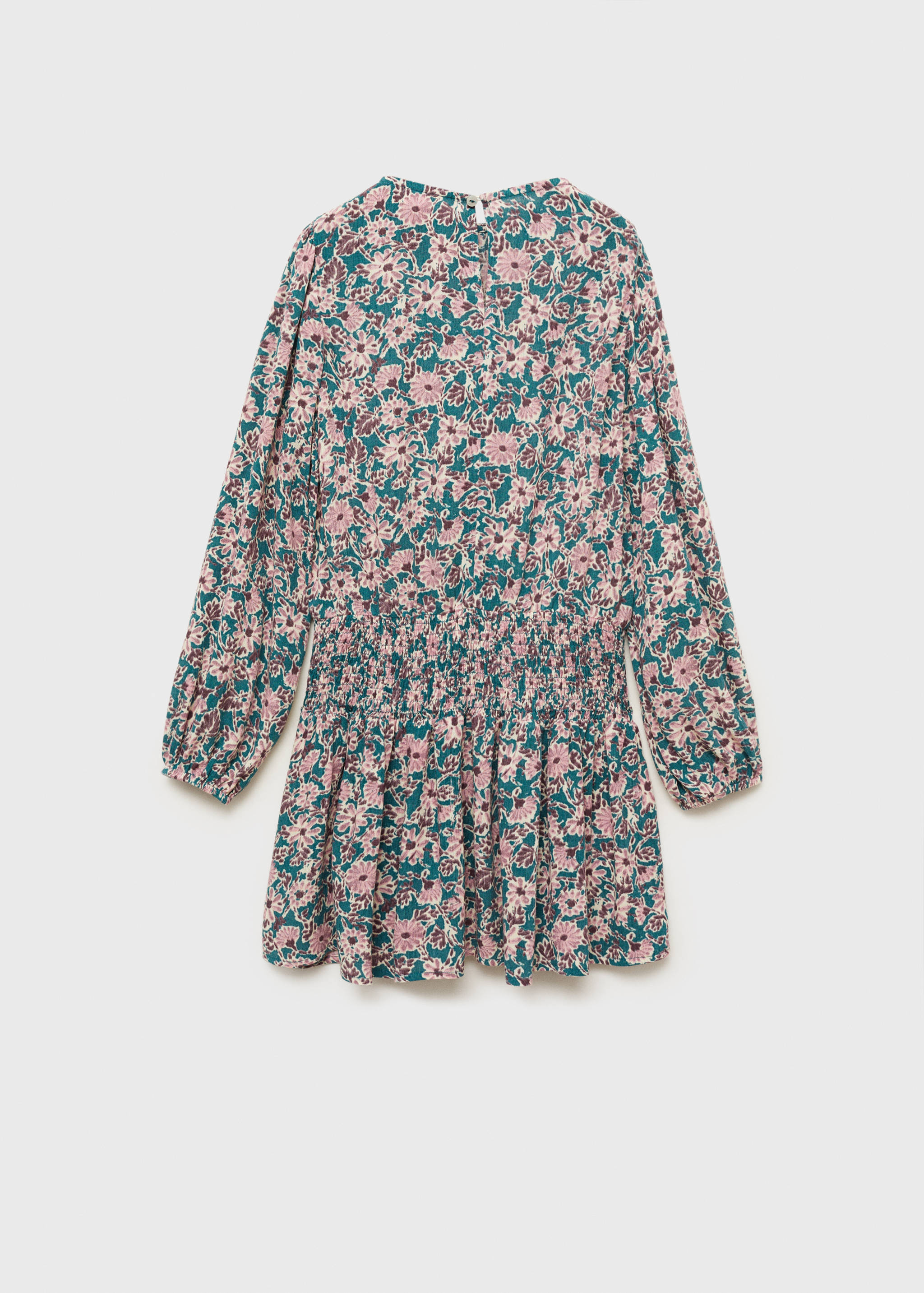 Φόρεμα φλοράλ λεπτομέρεια σούρα - Πίσω όψη προϊόντος