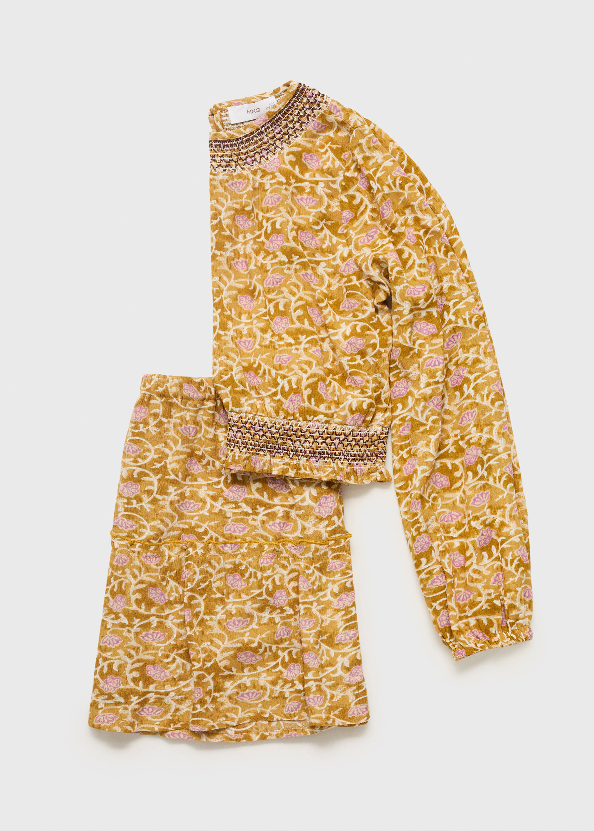 Blouse fluide imprimée - Détail de l'article 8, Ocre. Ref: 87060646-00.