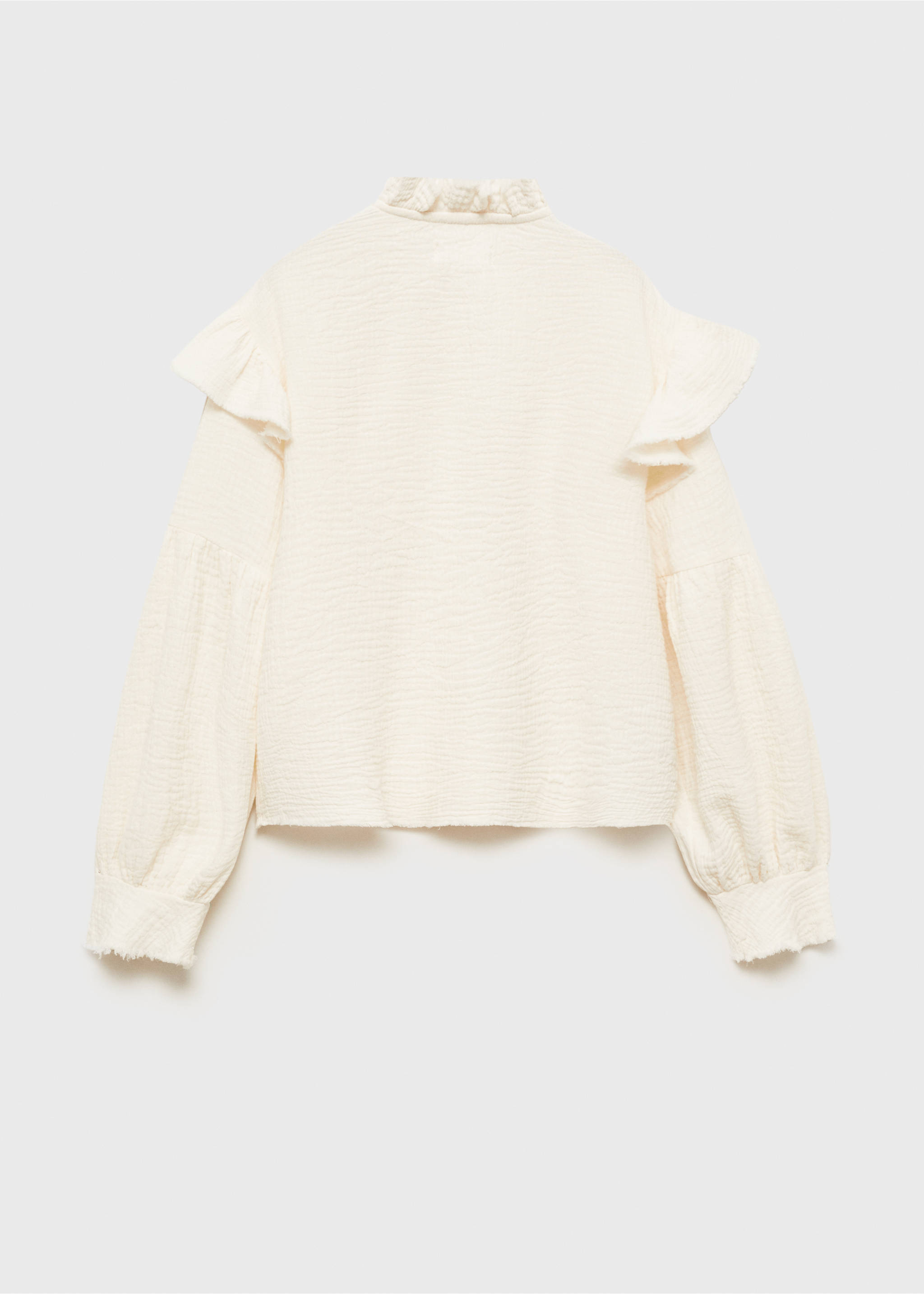 Romantic cheesecloth blouse - Reverse of the article, Ecru. Ref: 87060650-00.