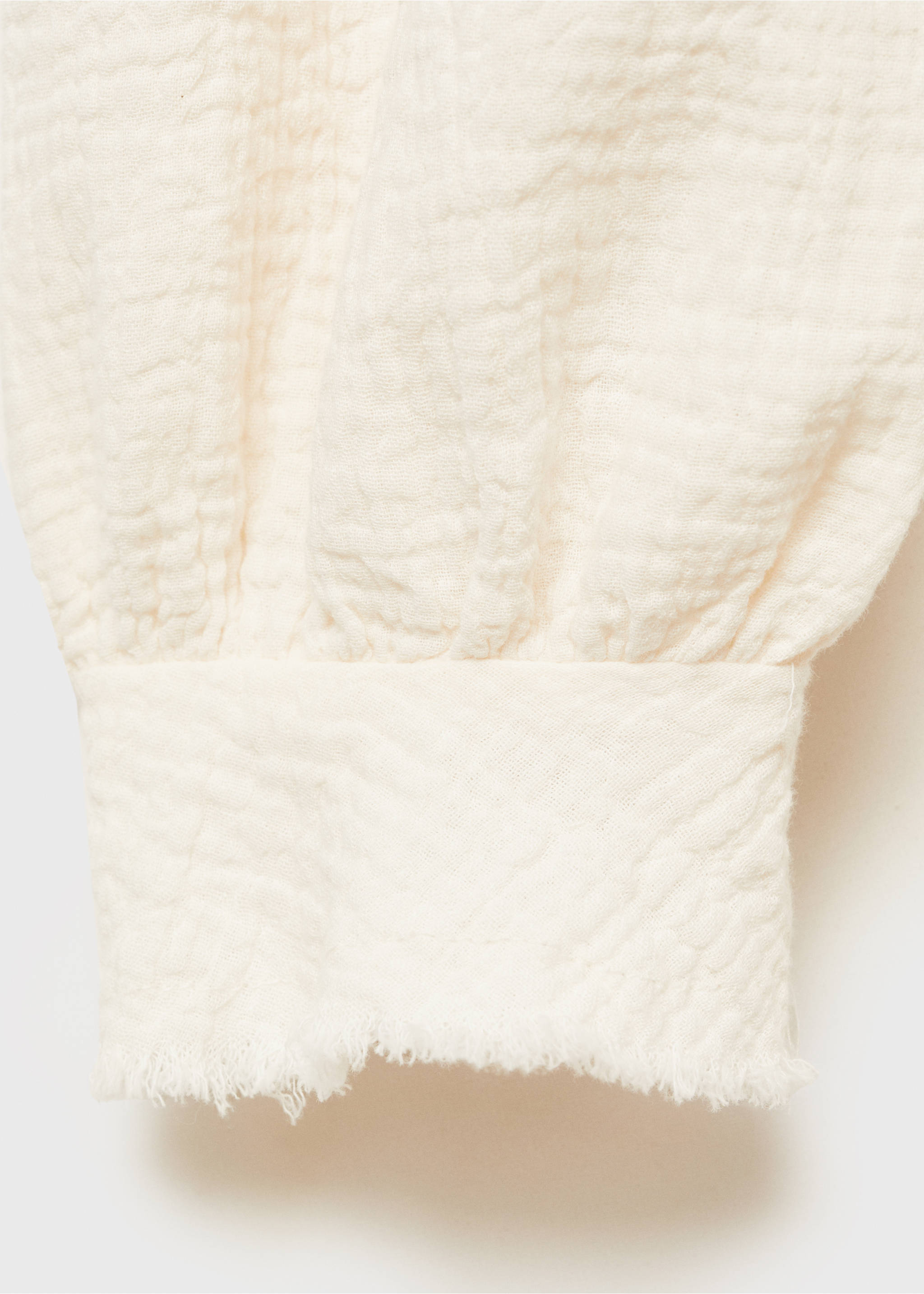 Romantic cheesecloth blouse - Details of the article 0, Ecru. Ref: 87060650-00.