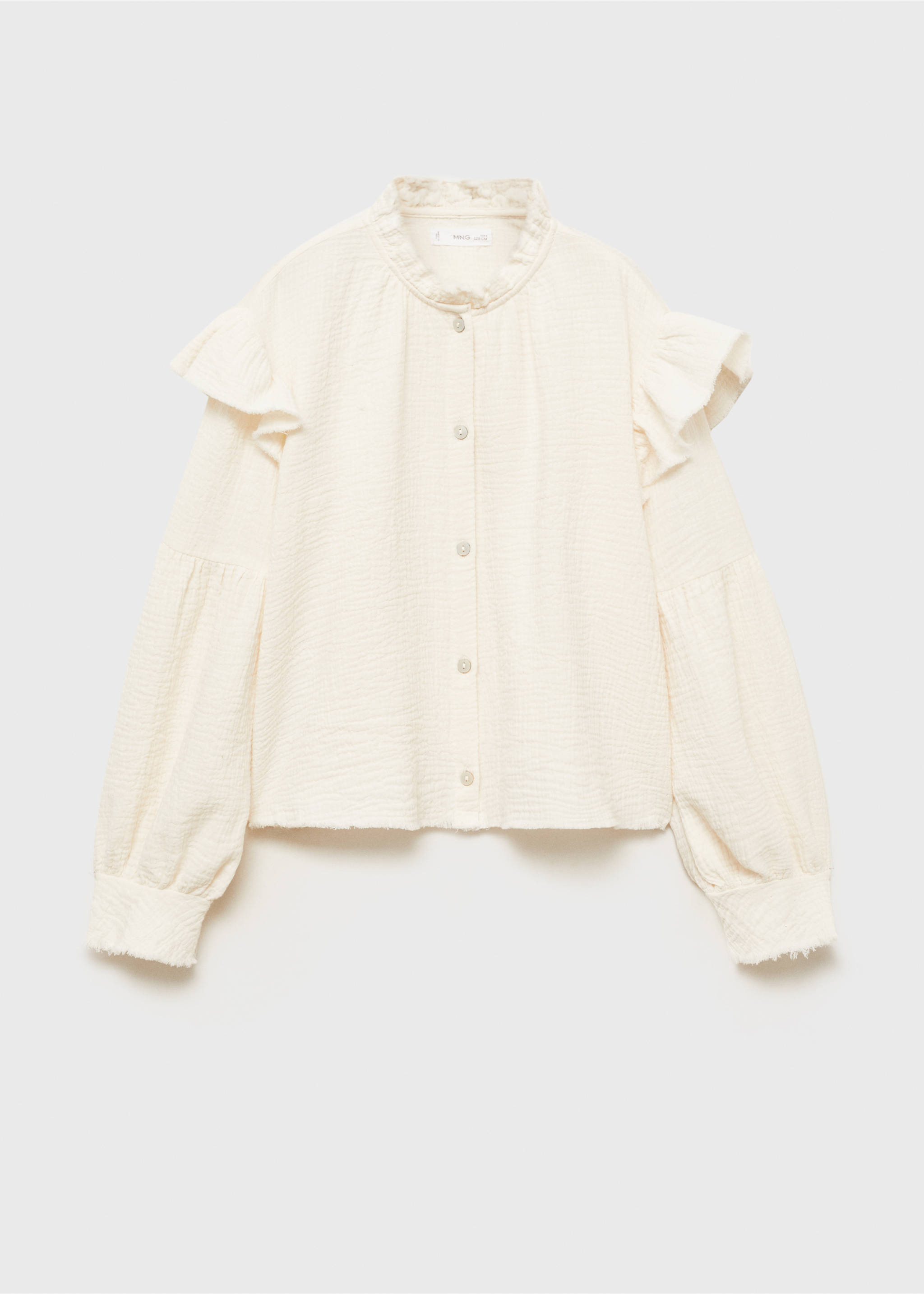 Romantic cheesecloth blouse - Article without model, Ecru. Ref: 87060650-00.