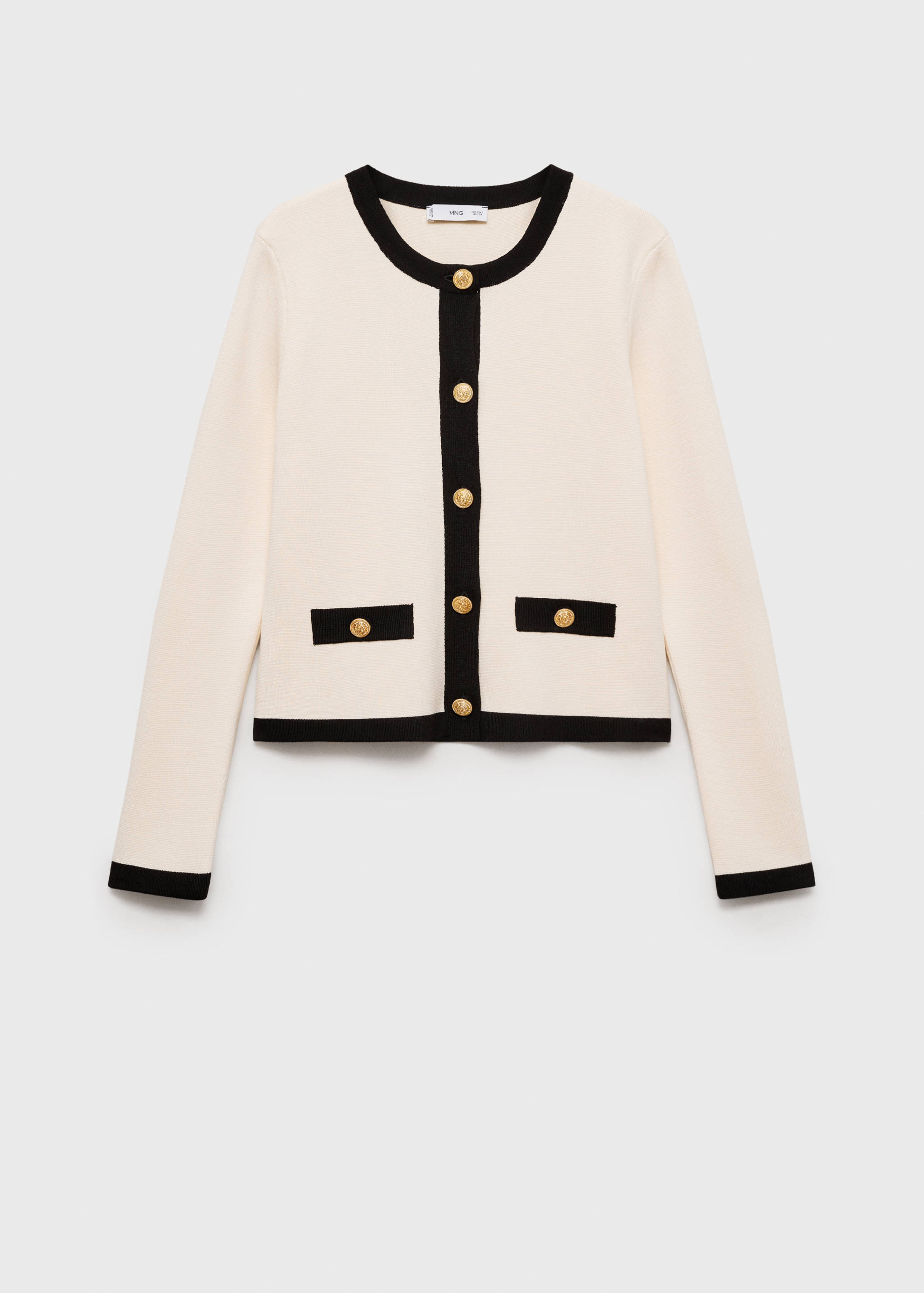 Cardigan kontrastbårder - Artikel utan modell