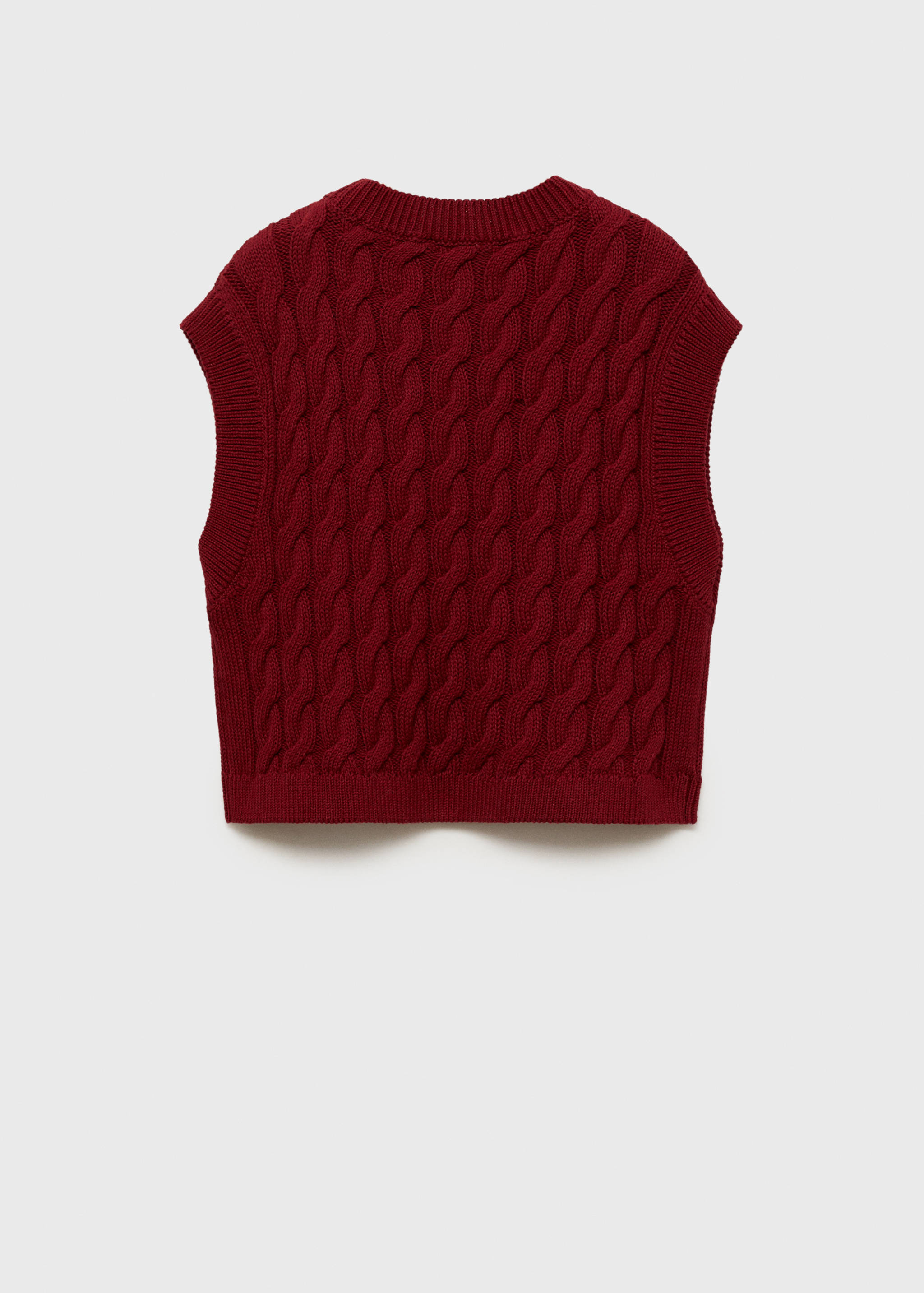 Braided-knit gilet - Reverse of the article