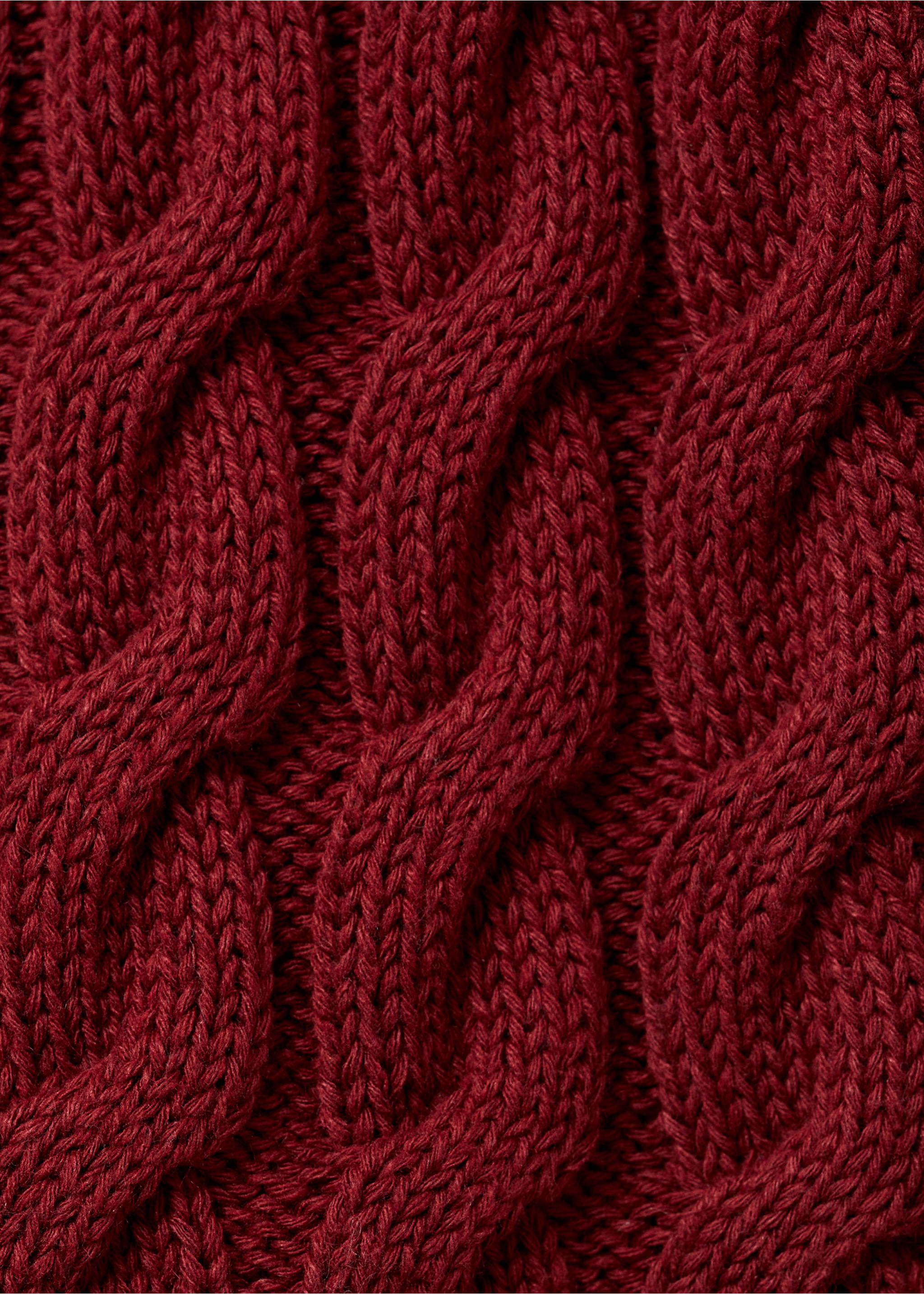 Braided-knit gilet - Details of the article 0, Medium Red. Ref: 87060654-00.