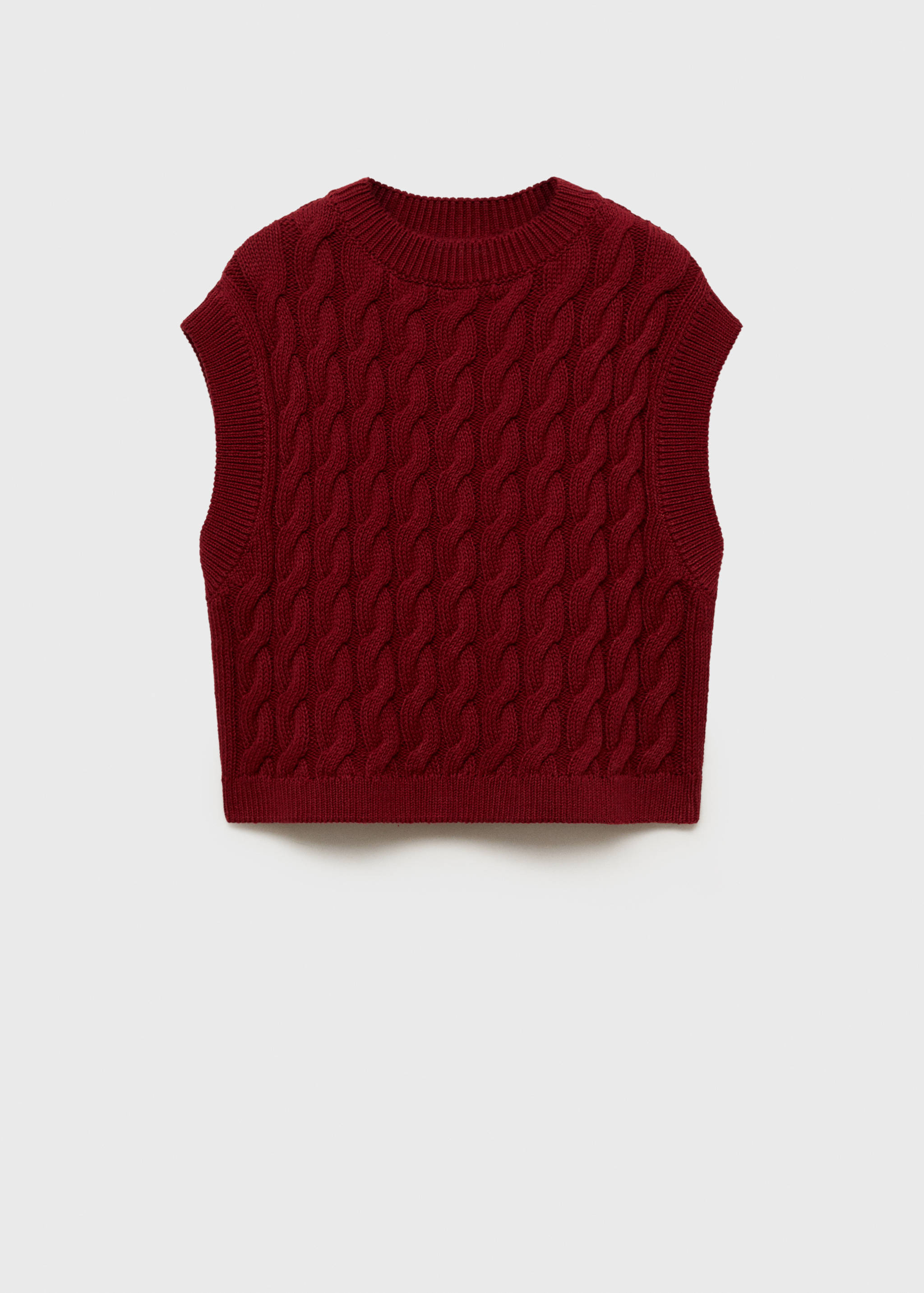 Braided-knit gilet - Article without model