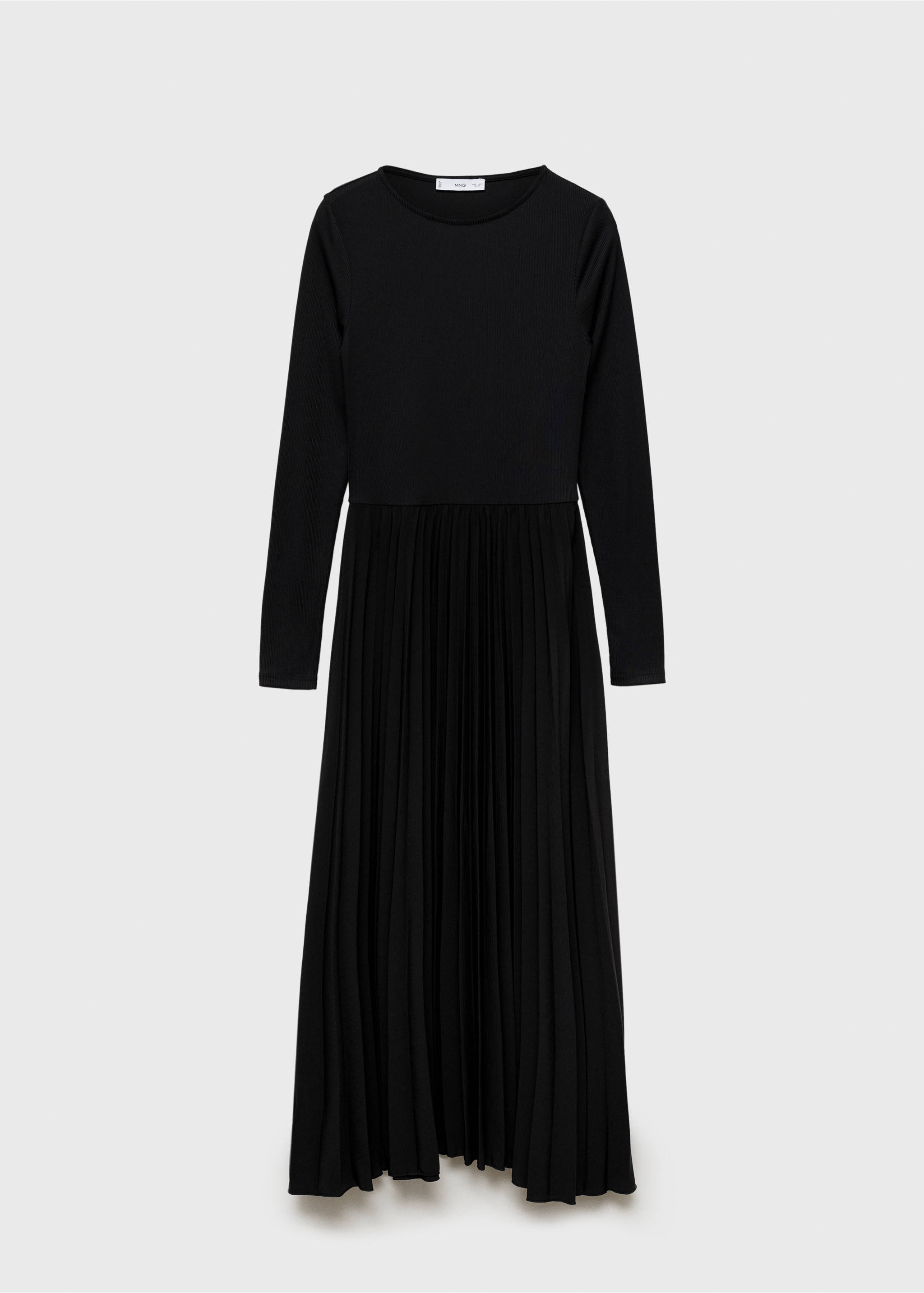 Vestido evasé plisado - Artículo sin modelo, Negro. Ref: 87061046-00.