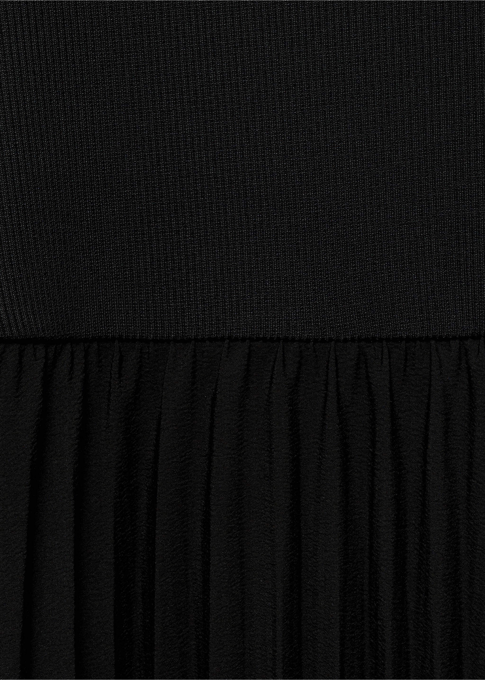 Vestido evasé plisado - Detalle del artículo 8, Negro. Ref: 87061046-00.