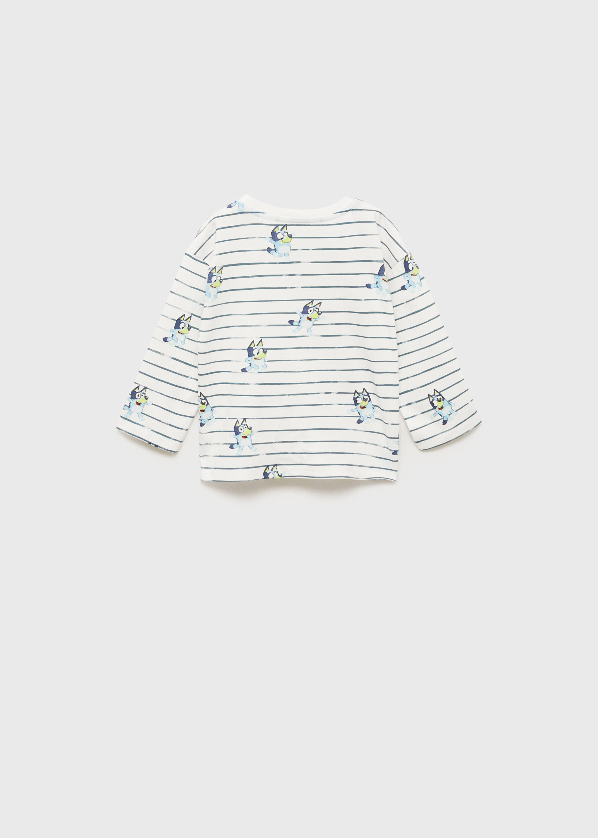 Μπλούζα στάμπα Bluey - Πίσω όψη προϊόντος, Υπόλευκο. Ref: 87061047-00.