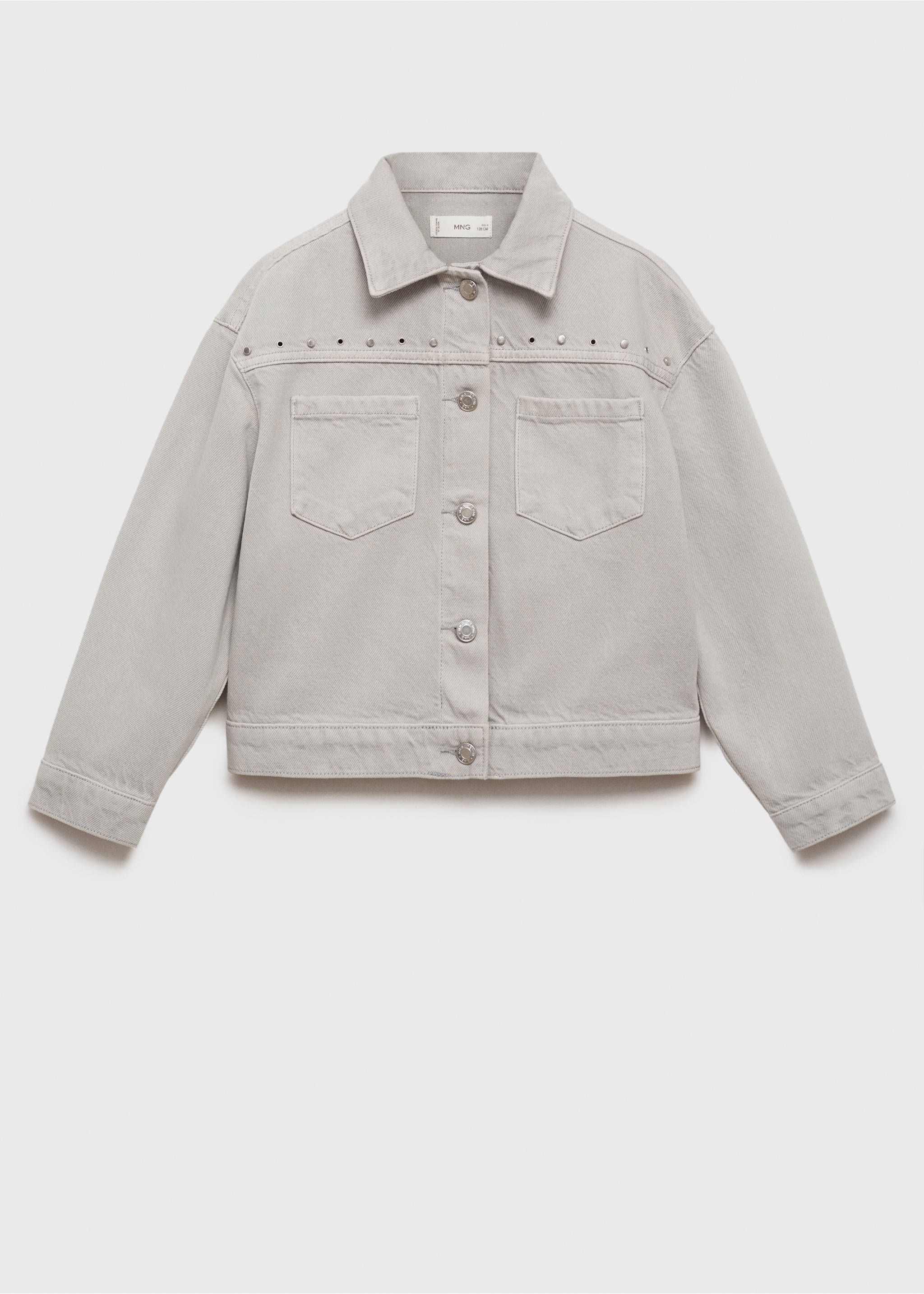 Jeansjacke mit Nieten - Artikel ohne Model, Denim Grau. Ref: 87061049-00.