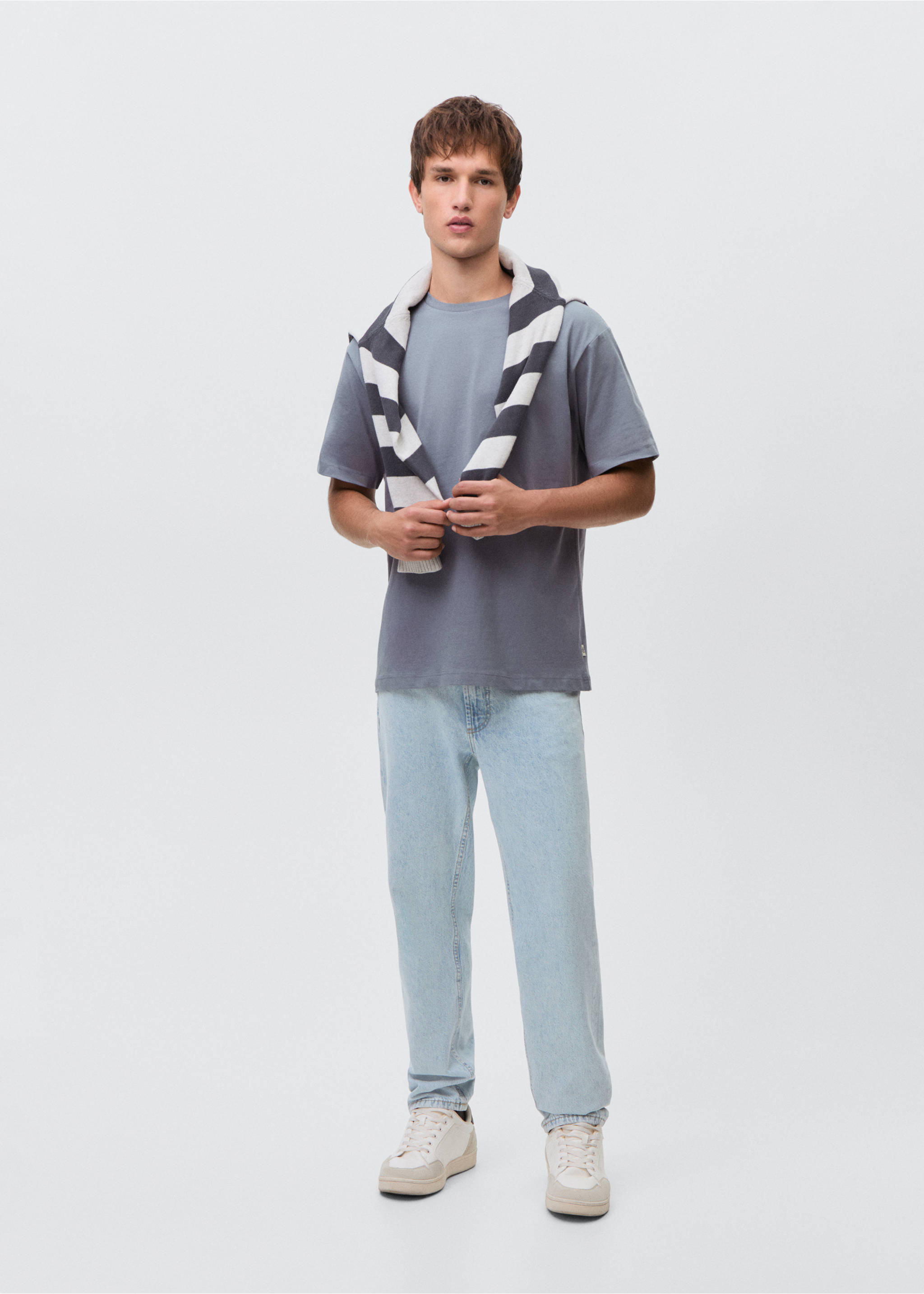 Essential cotton-blend T-shirt - General plane, Blue. Ref: 87061053-00.