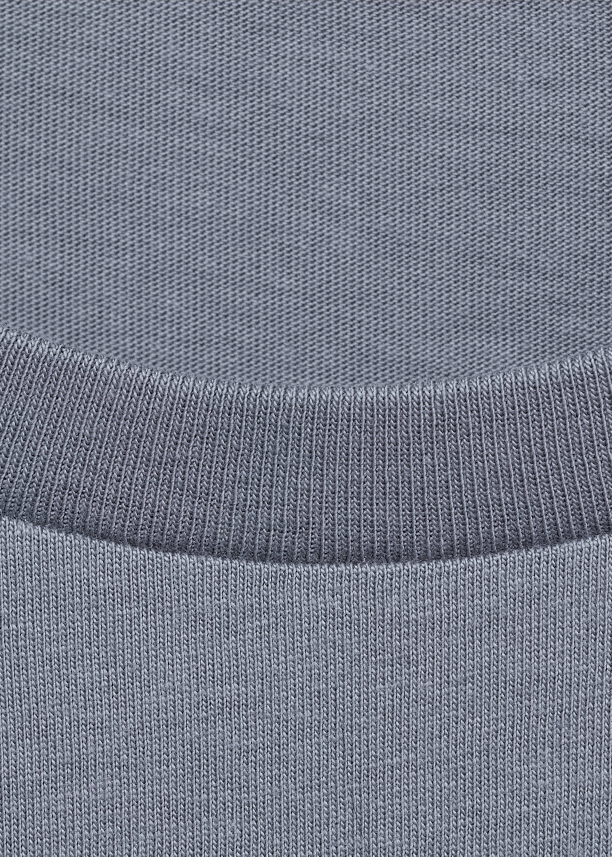 Essential cotton-blend T-shirt - Details of the article 8, Blue. Ref: 87061053-00.