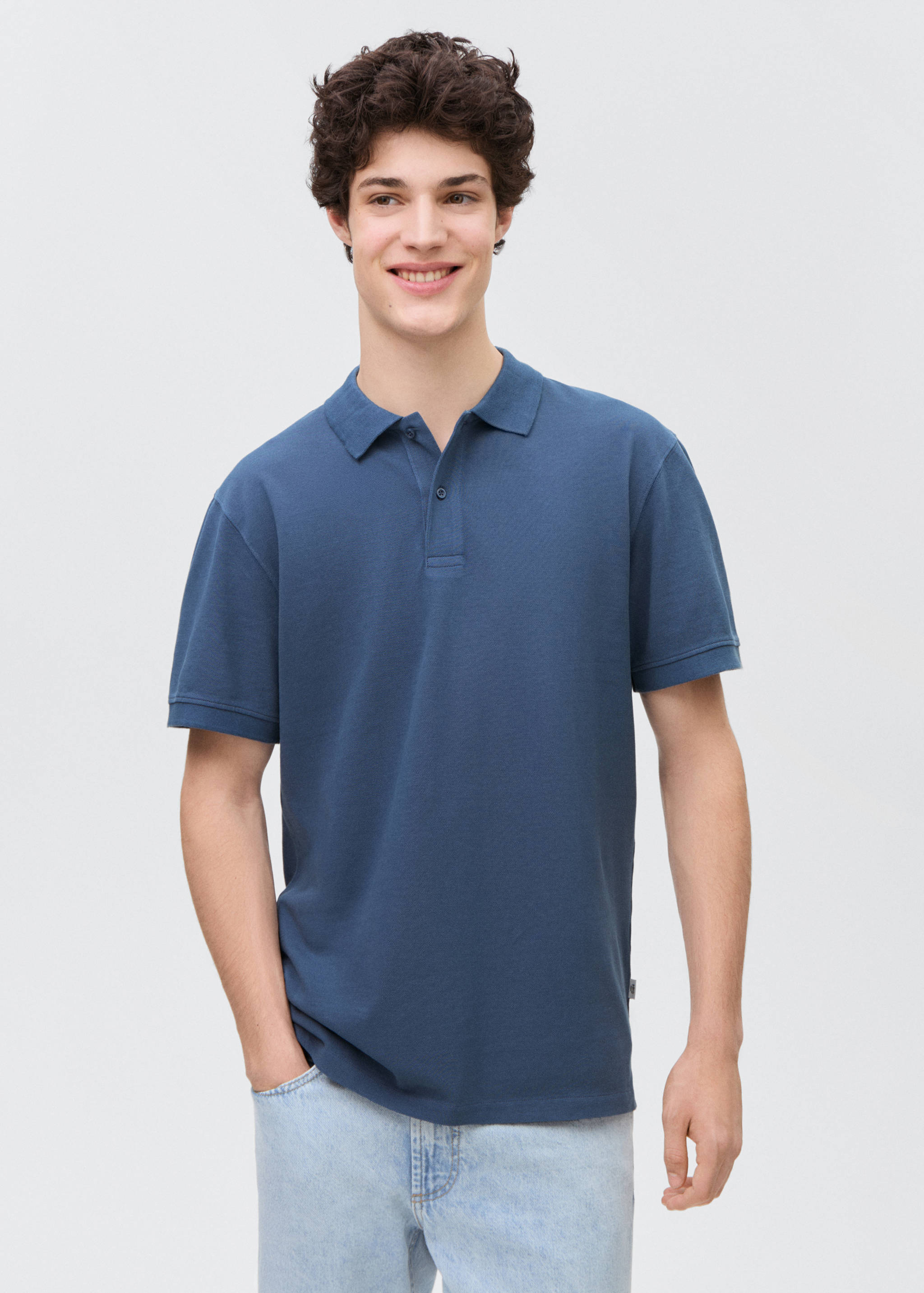 Cotton piqué polo shirt - Medium plane